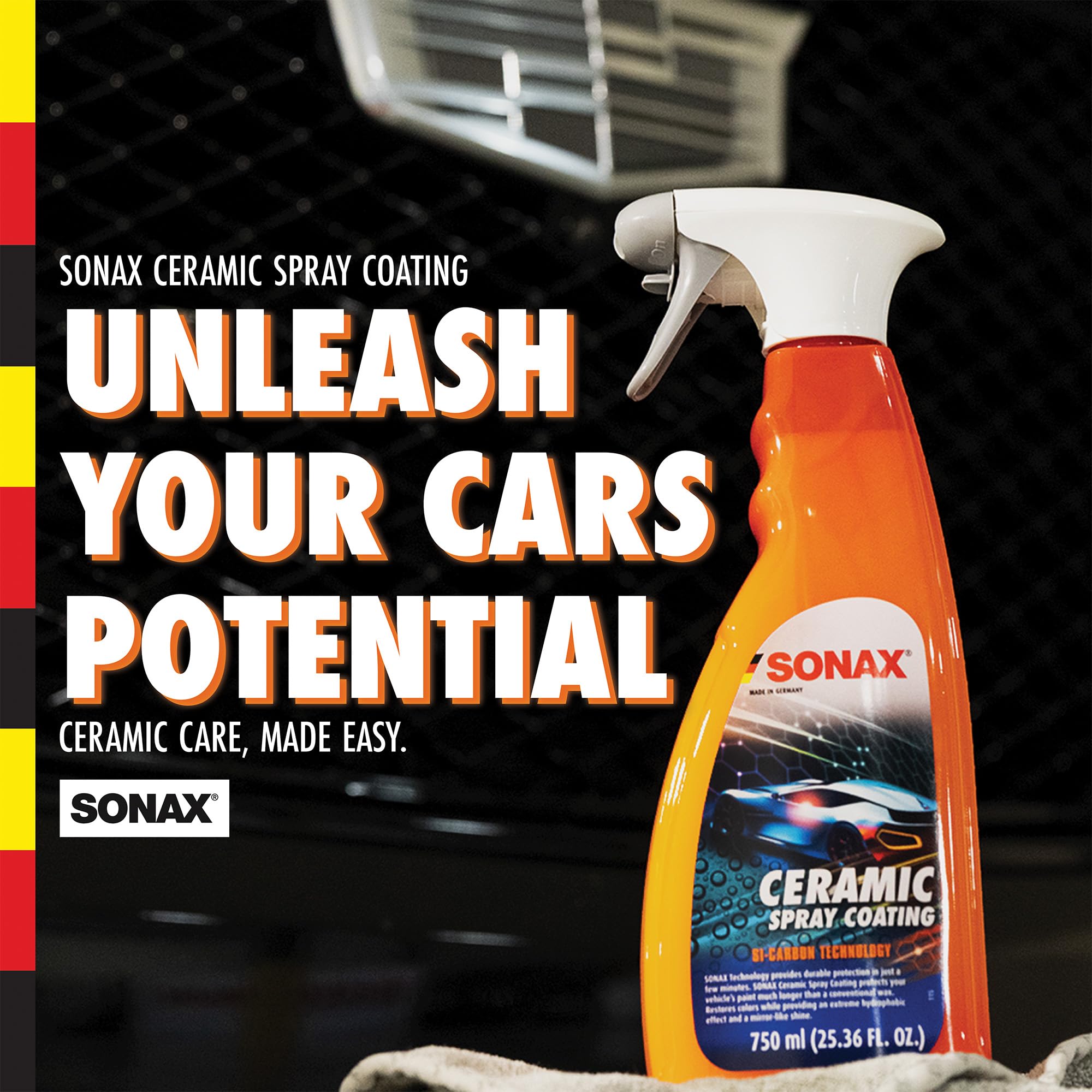 Sonax Ceramic Spray Coating 257400 | 750ml | Durable Ceramic Technology | White | Hydrophobic & Easy to Apply for All Paint Surfaces