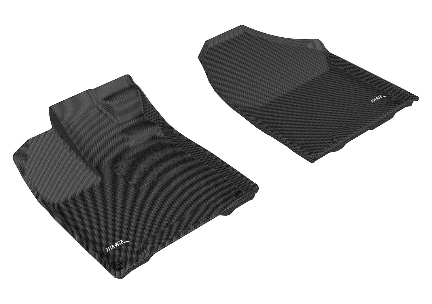 3D Maxpider Custom Fit Kagu Floor Mat (Black) Compatible With Honda Passport 2019-2025 / Pilot 2016-2022 - Front Row R1