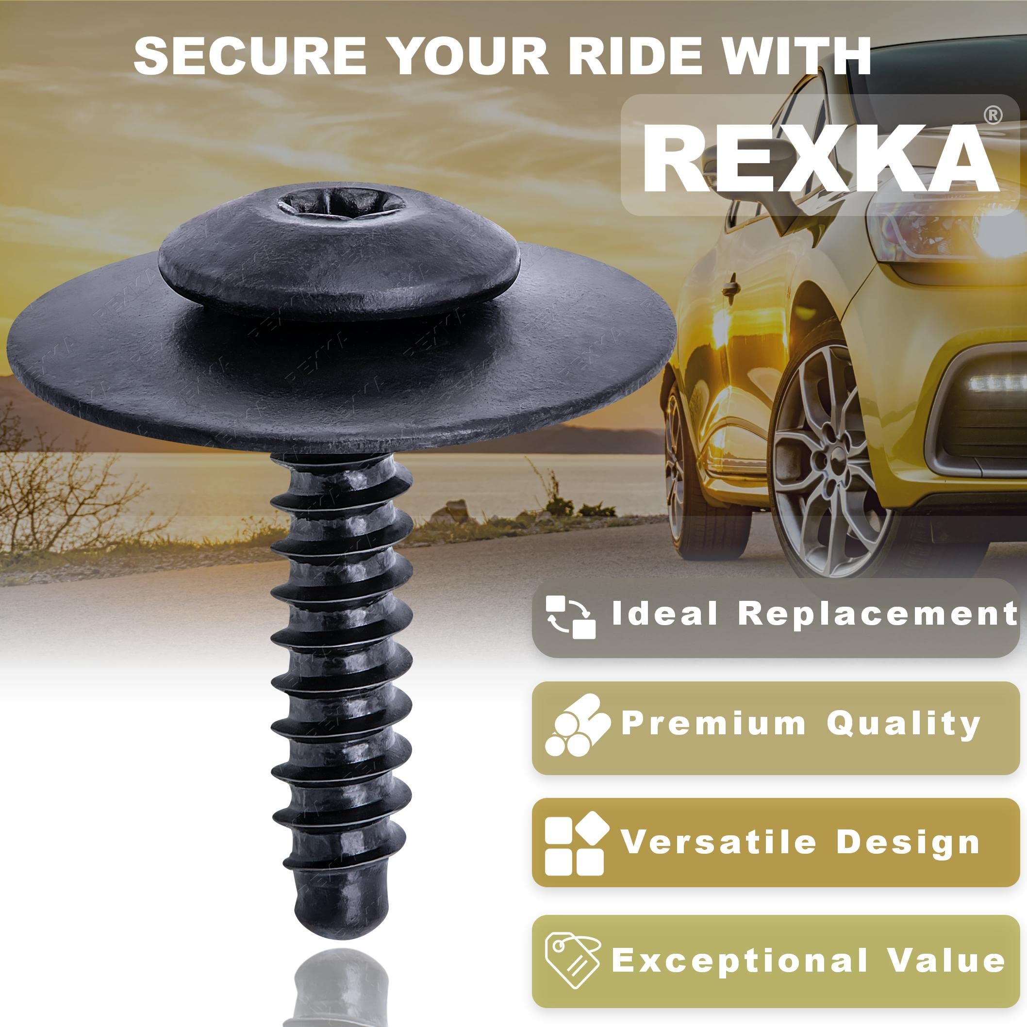 Rexka M4.2-1.41 Bumper Cover Fender Liner Screw Nut Set - 20 Pieces, Zinc for GM Chevy Hummer Buick Cadillac GMC Trucks