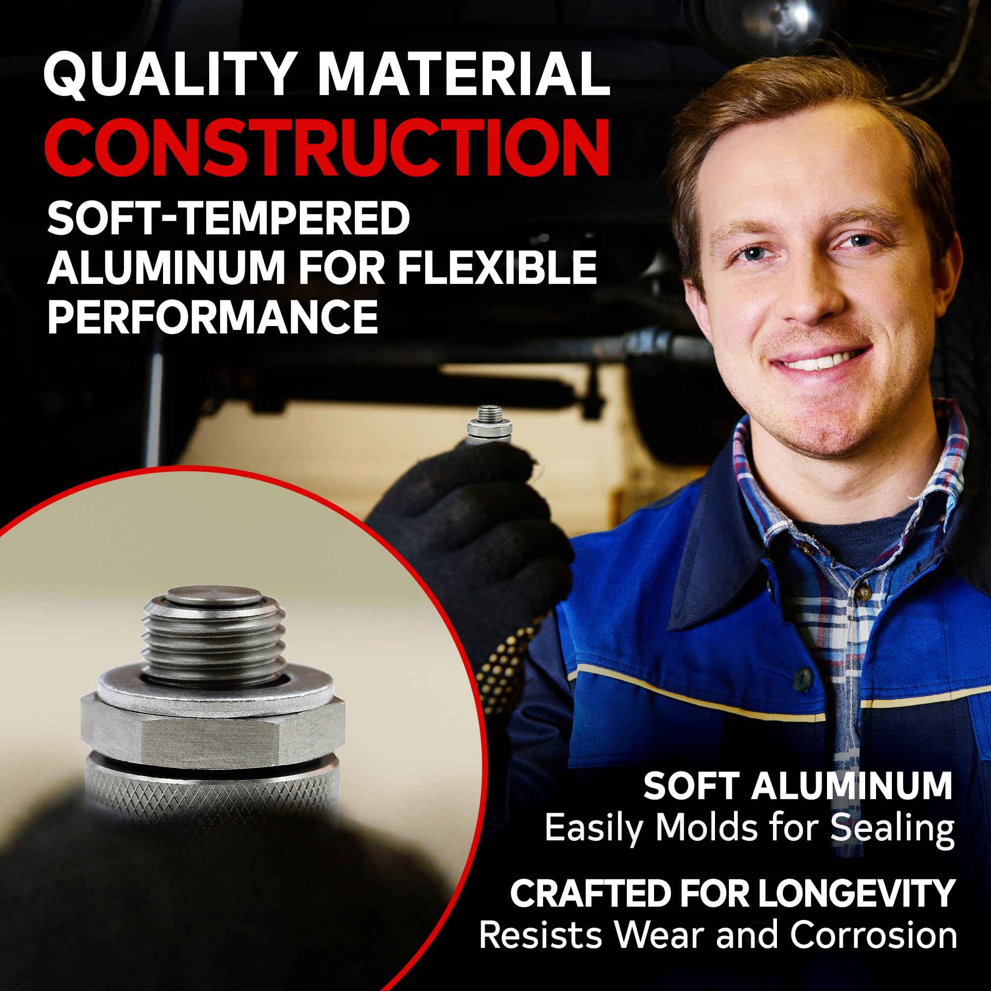 Votex - Made In Usa - Acwm18-20 Pack - M18 Aluminum Oil Or Coolant Crush Washers/Drain Plug Seal Ring Gasket