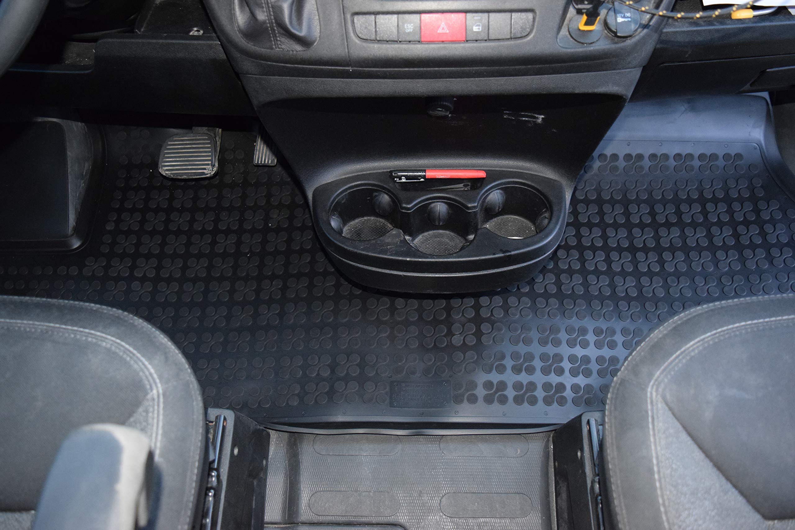 REZAW-PLAST Custom Fit All-Weather Front Rubber Floor Mat for 2014-2024 Dodge Ram ProMaster 1500 2500 3500 Cargo Van - RV Camper
