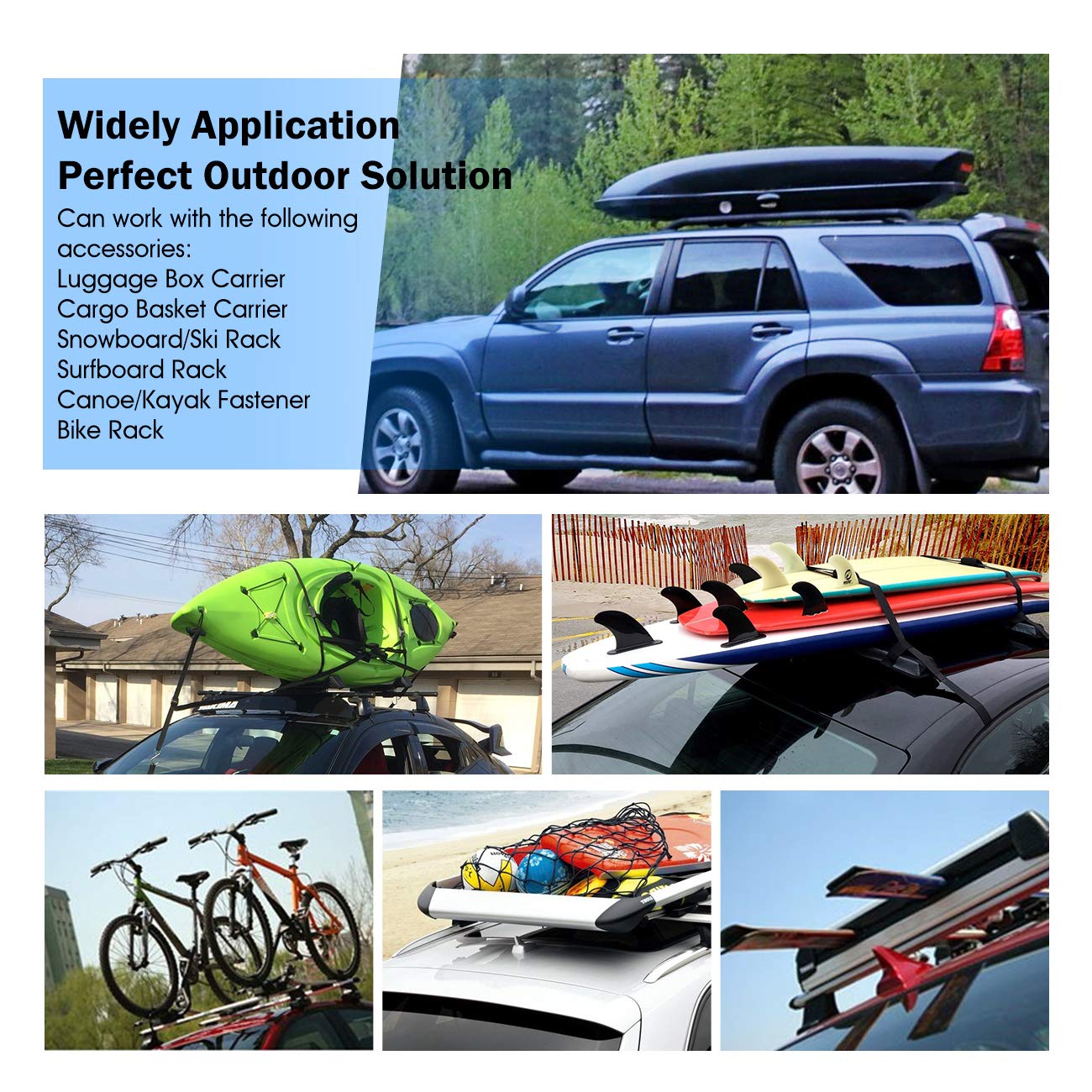 Partol Roof Rack Cross Bars for Pathfinder 2013-2021Aluminum Roof Rail Luggage Rack Cargo Carrier for Snowboard Canoe Kayak Bike