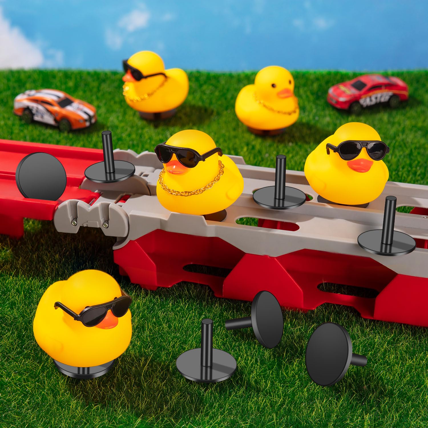 40 Pcs Duck Plugs, Black Plastic Duck Holder For Car Dashboard, Duck Holder Mount For Dash Lover (Excluding Rubber Duck