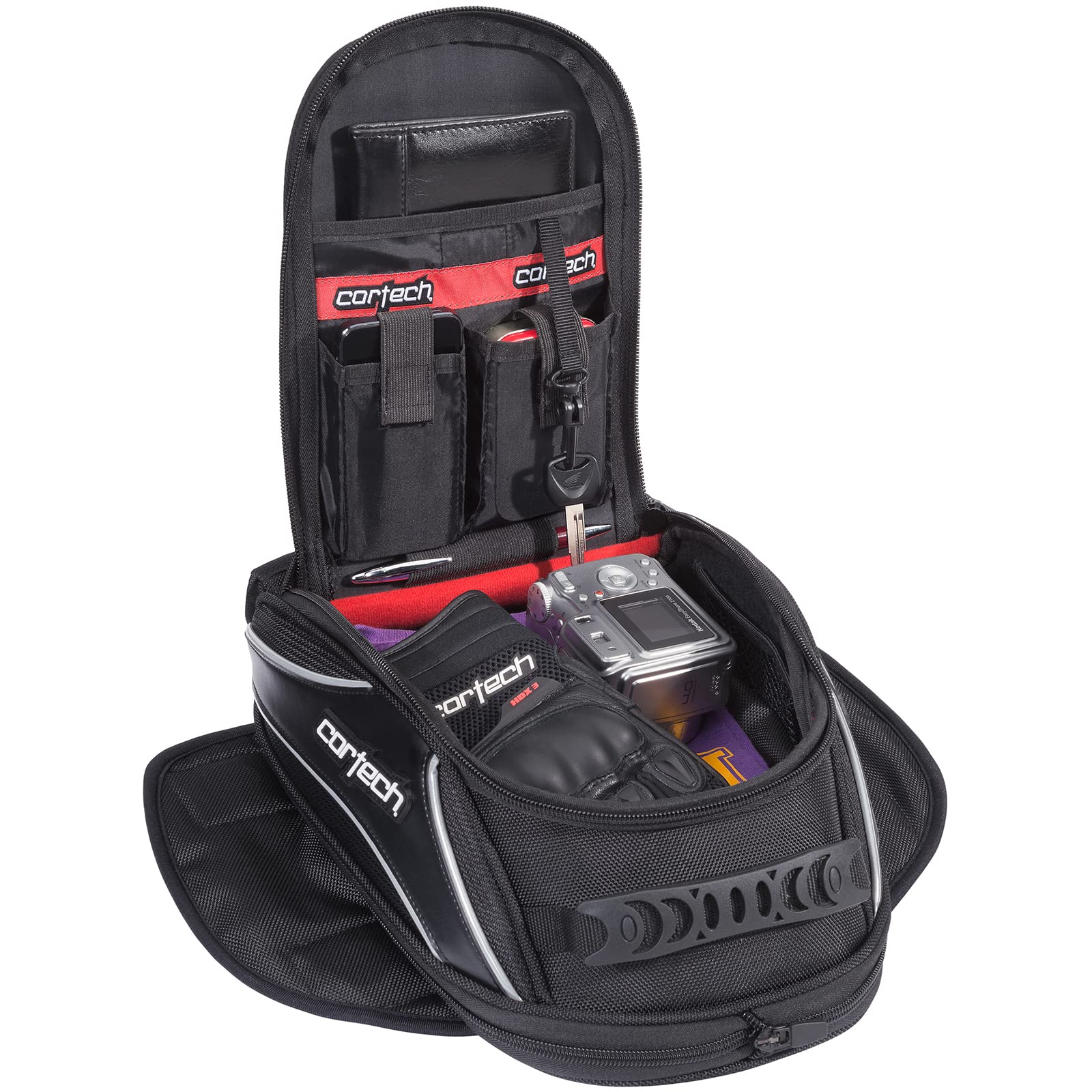 Cortech Super 2.0 Tank Bag - 10L, Black Polyester, Model 8230-0505-10