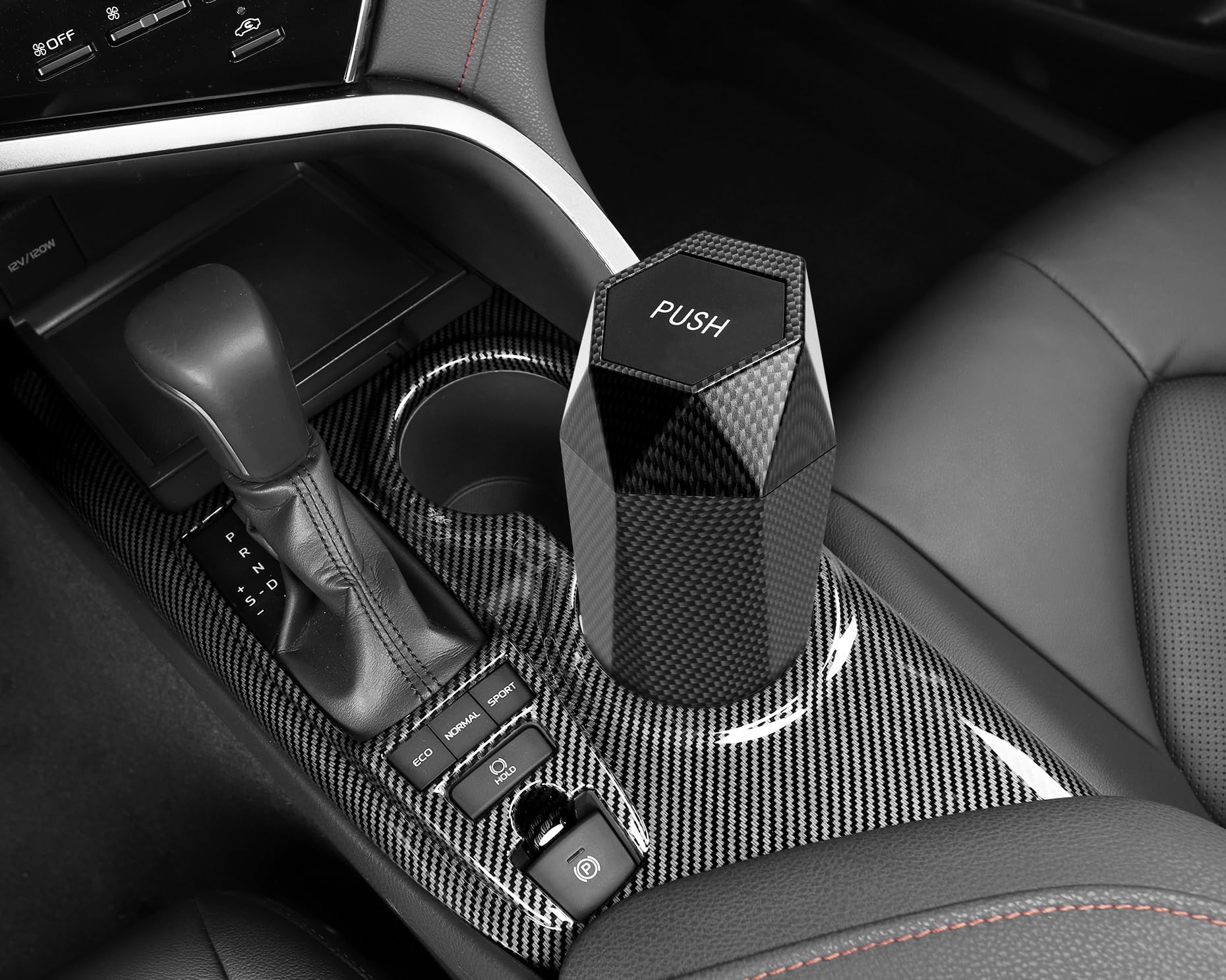 Ginsco Car Trash Can With Lid, Cup Holder Garbage Can For Car, Garbage Bin Cars Accessories For Interior, Leakproof Small Trash