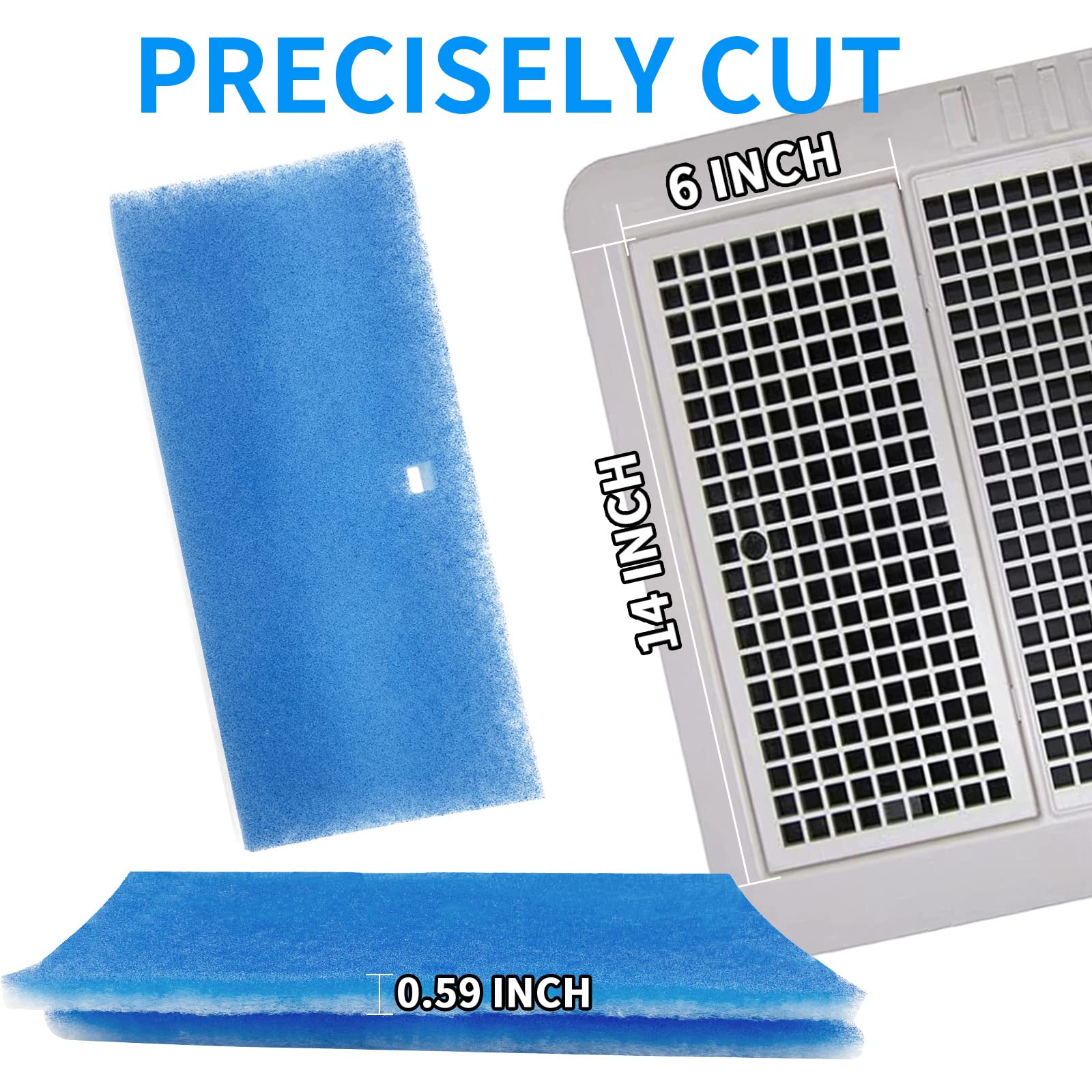 Rv Ac Filter 6 X 14 Inch Rv Air Filters For Air Conditioner Vent, Merv 6 Ac Filter For Cleaner Air 2 Filters