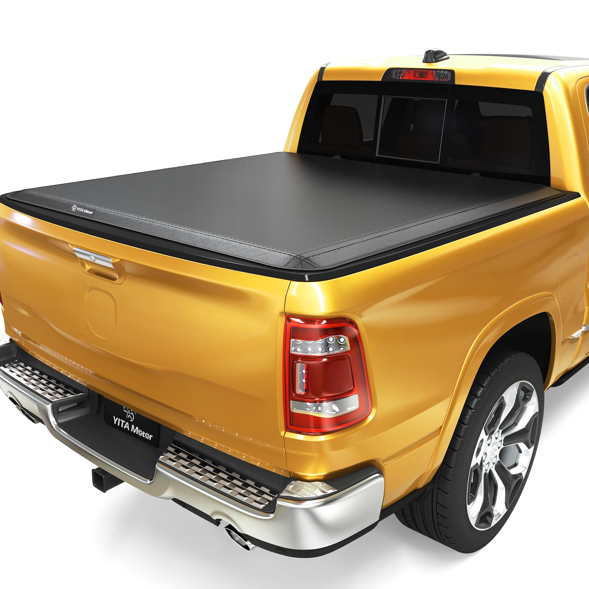 Yitamotor Soft Tri-Fold Truck Bed Tonneau Cover Fits For Ram 1500 New Body Style 2019-2025, Fleetside 6.4 Ft Bed Without Rambox
