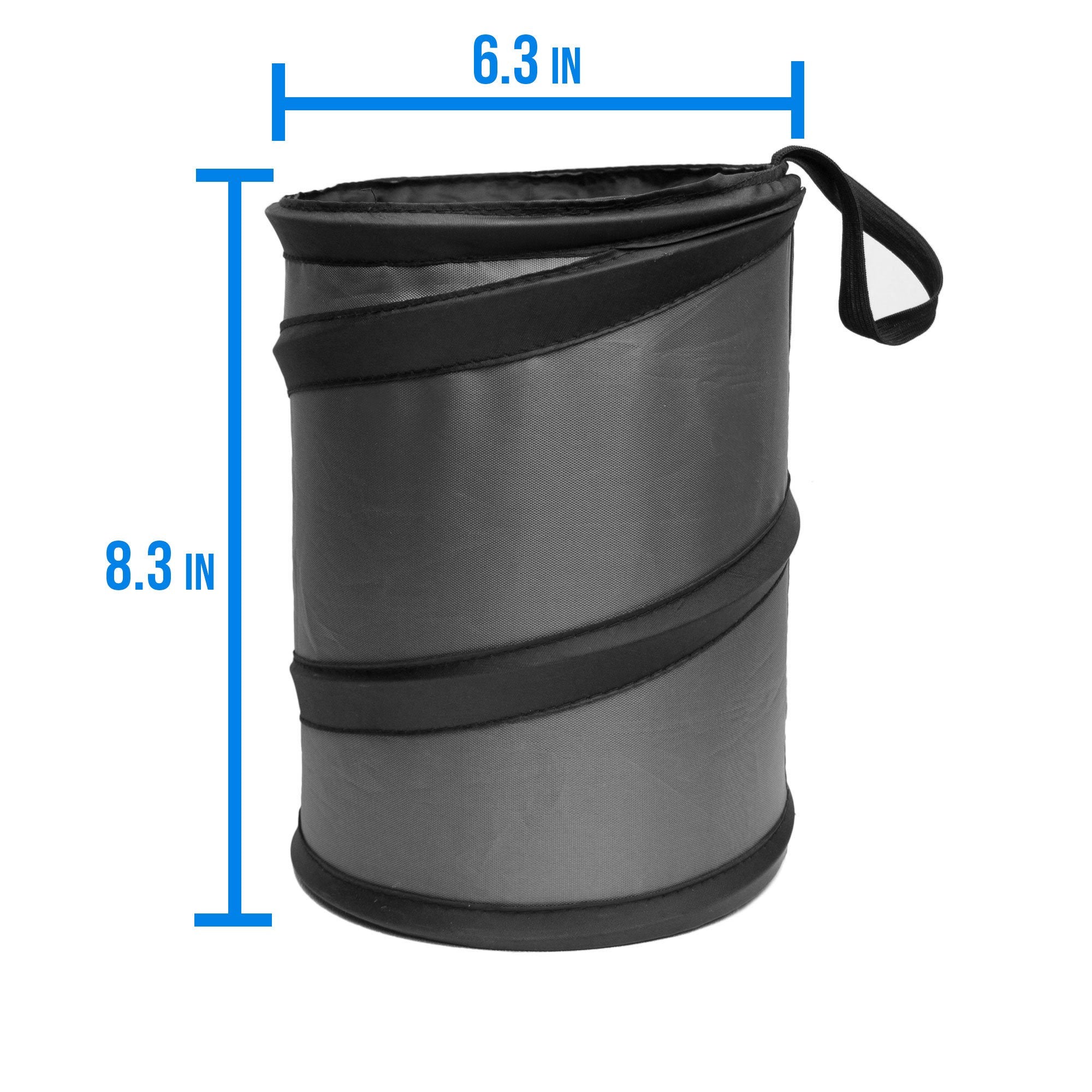 Fh Group Automotive Waterproof Portable Collapsible Small Trash Can Garbage Container Fits Most Cars,Waterproof,Polyethylene, Suvs, And Trucks Beige