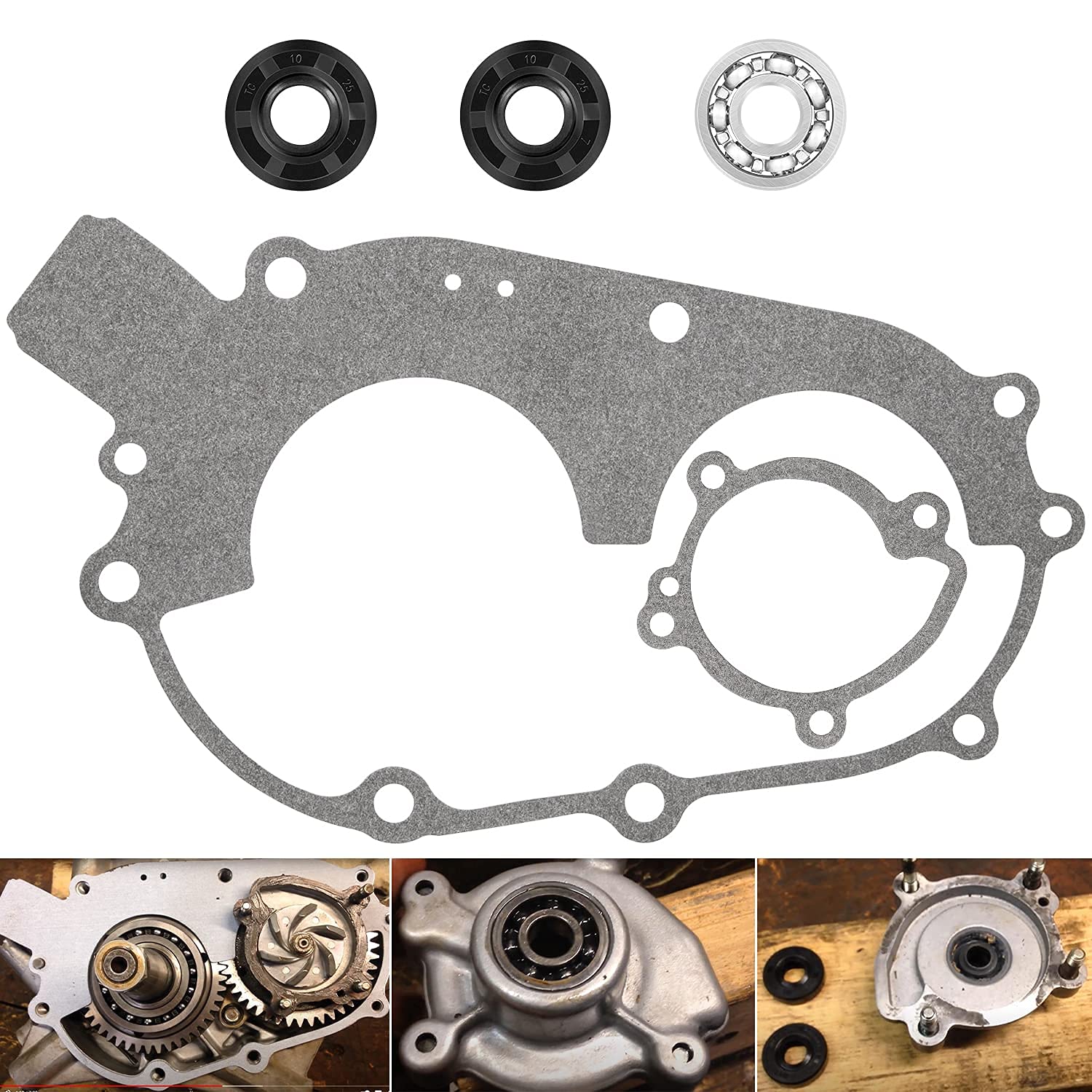 For Polaris Water Pump Rebuild Kit Seal & Bearing Gaskets For Polaris 350L 400L 400 2 Stroke Water Pump 1990-2003, For Polaris B