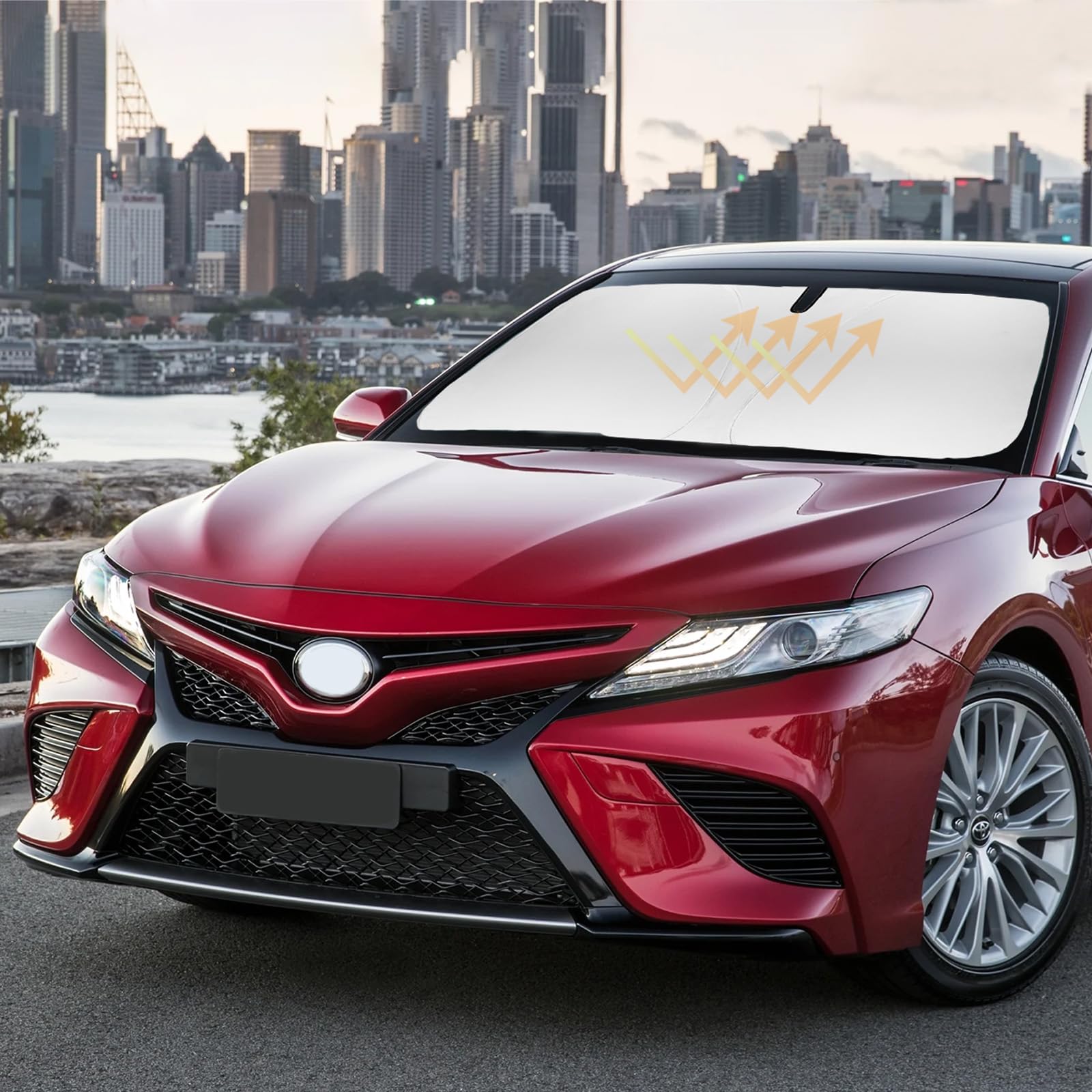 Sun Shade For Camry 2007-2017 Windshield Sunshades Cover Front Window Shields Custom Fit 2016 2015 Camry Le Xle Hybrid Se Xse Se