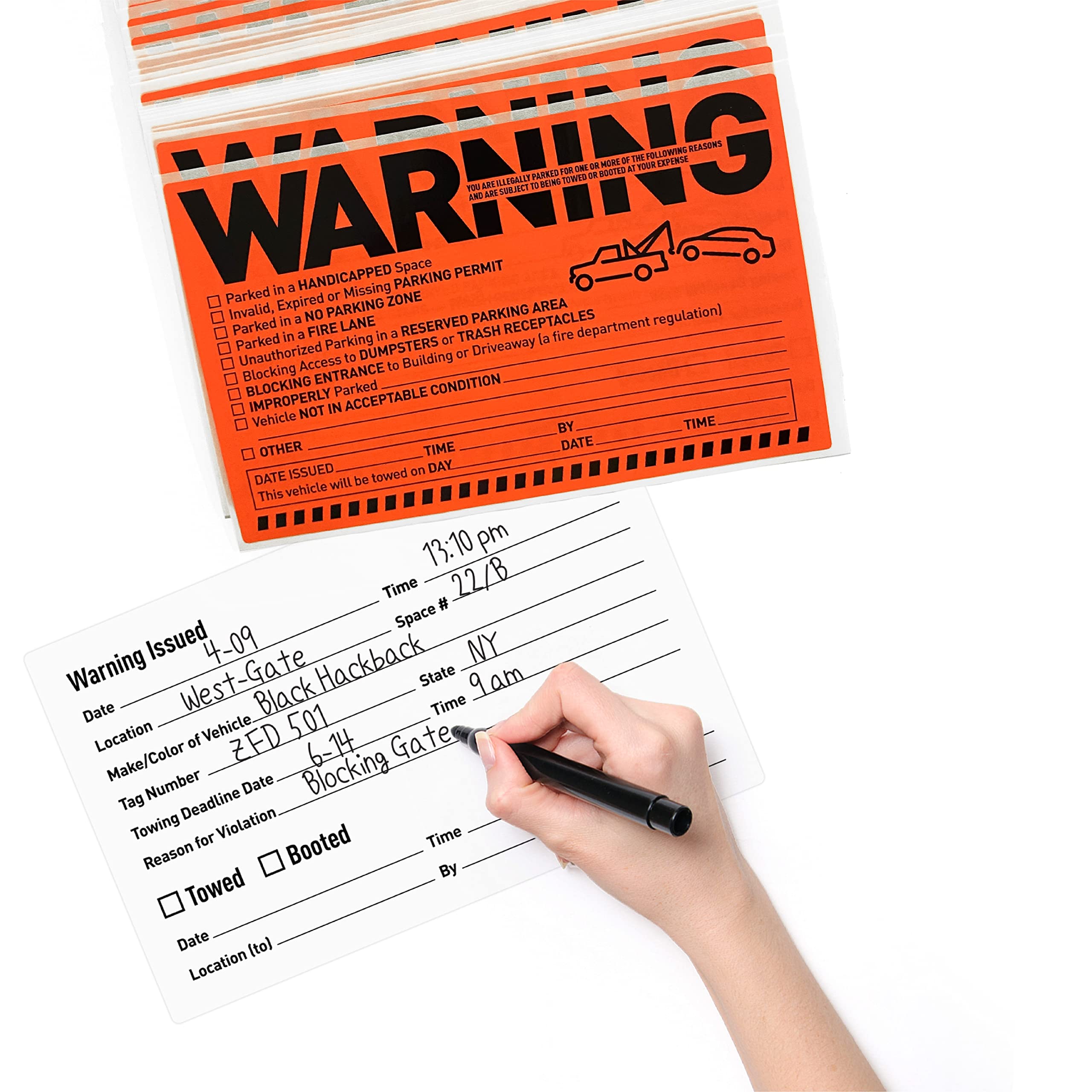 Easykart Labels 250 Parking Violation Stickers Notice Parking Violation Stickers Tow Stickers For Car Vehicle Private Parking Wa