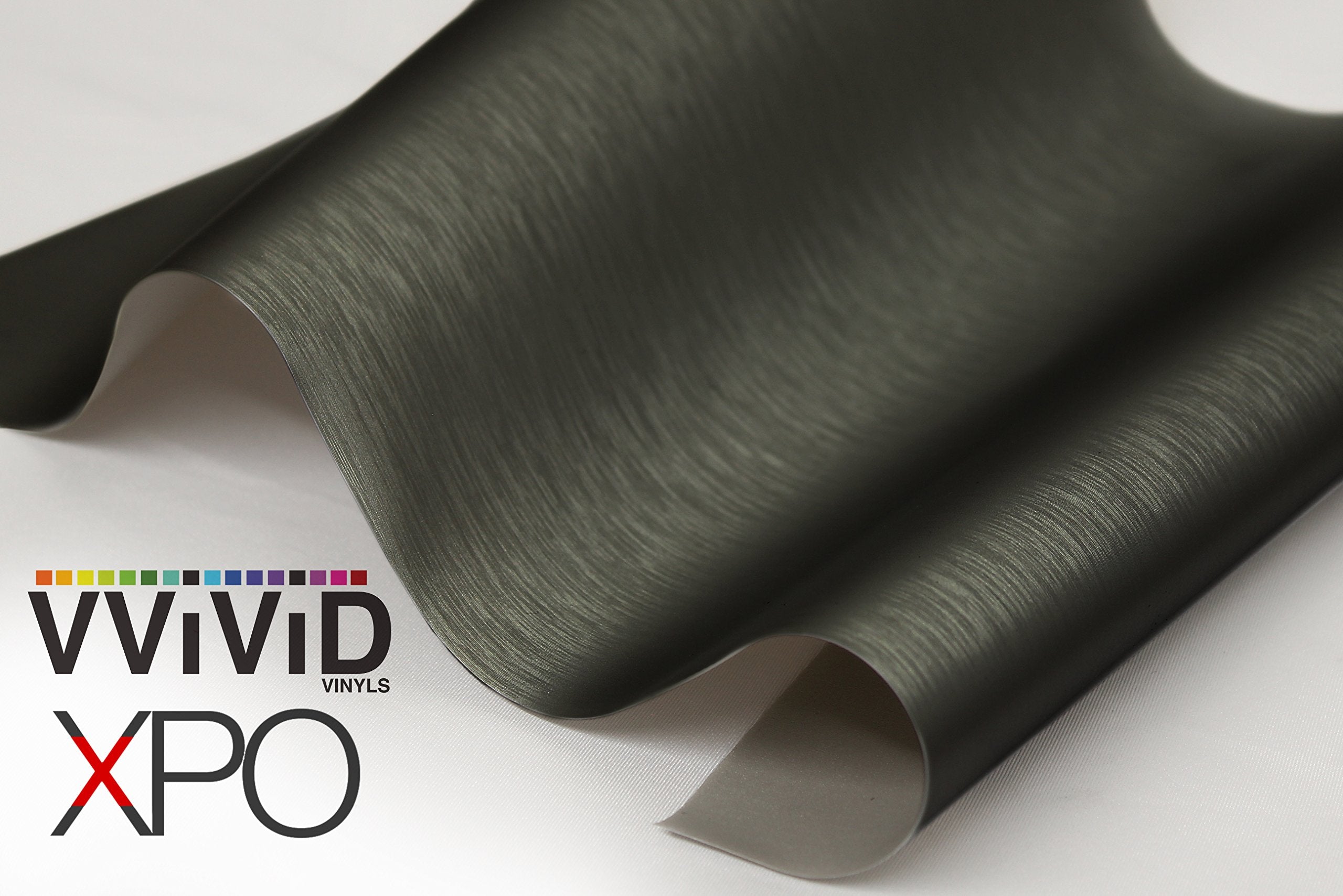 Vvivid Black Brushed Steel Vinyl Wrap Roll With Air Release Technology (50Ft X 5Ft (Full Car Wrap Roll))