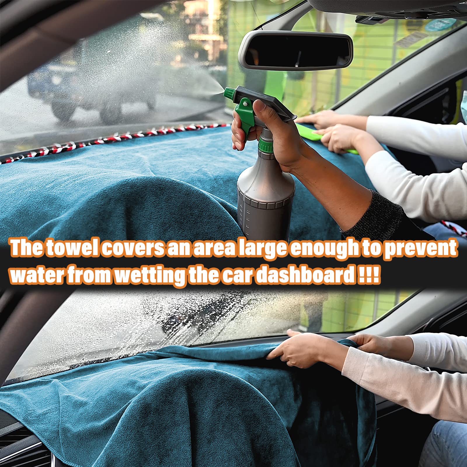 Newishtool Window Tint Tools Window Tint Towel For Dash Water Absorbent Tint Dash Cover, Vehicle Windshield Film Installation Soak Shield Window Tint Dash Protector Dashboard Protector 30 X 70 Inch