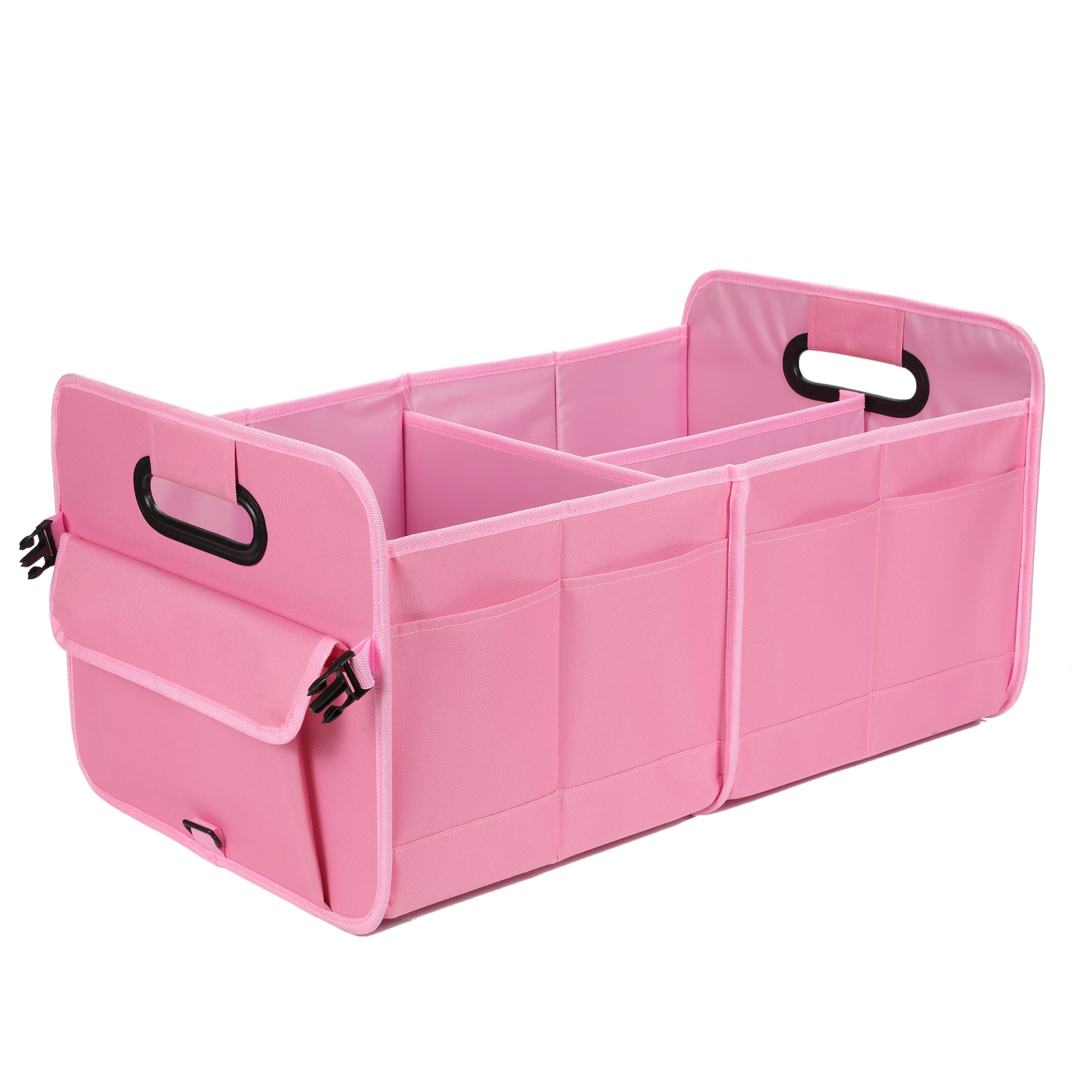 Aokjoy Car Trunk Organizer - Collapsible Multi Compartment Storage With Adjustable Straps For Suv