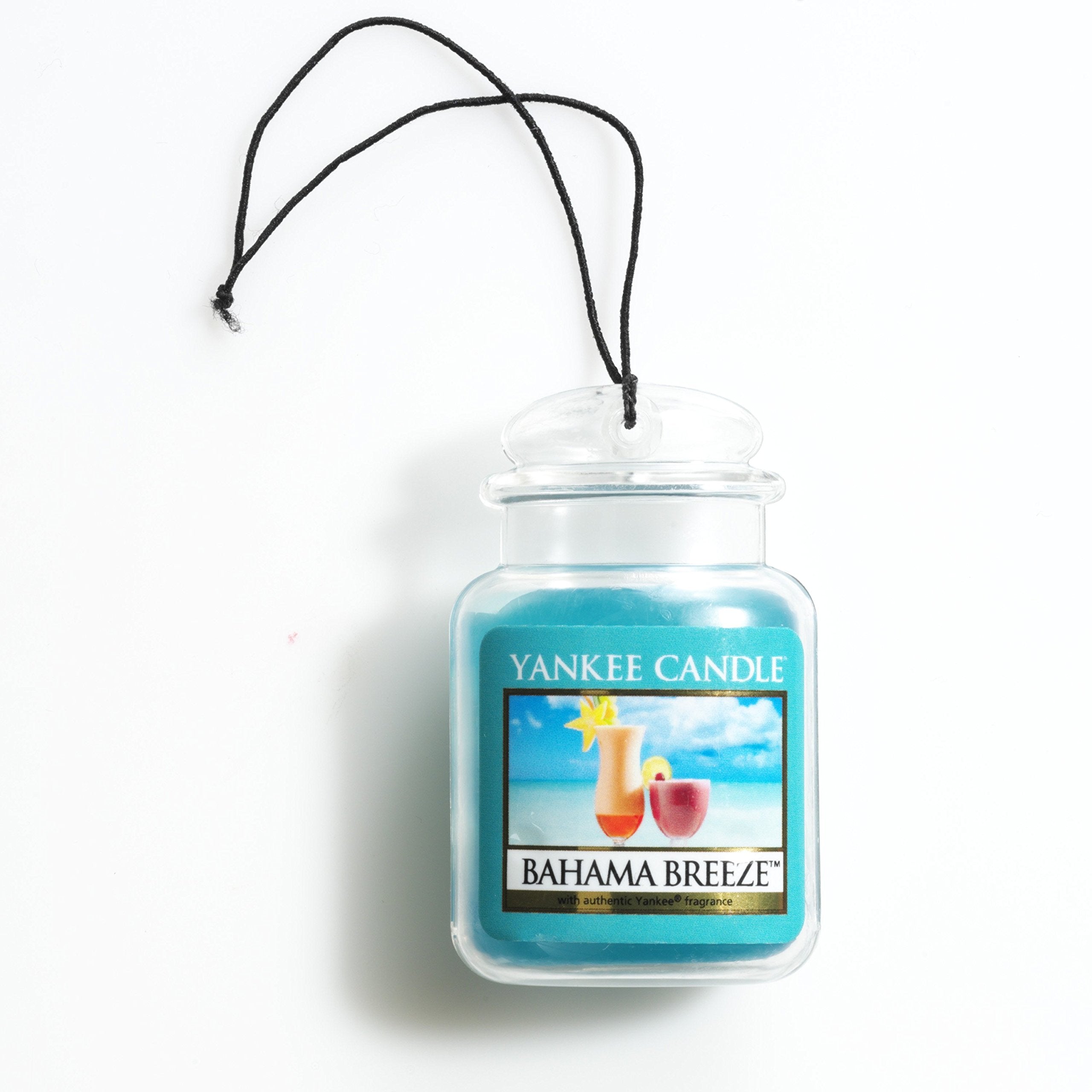 Yankee Candle Car Air Freshener, Bahama Breeze Scent, 0.5 oz Jar, Neutralizes Odors Up to 30 Days, Model 1220934