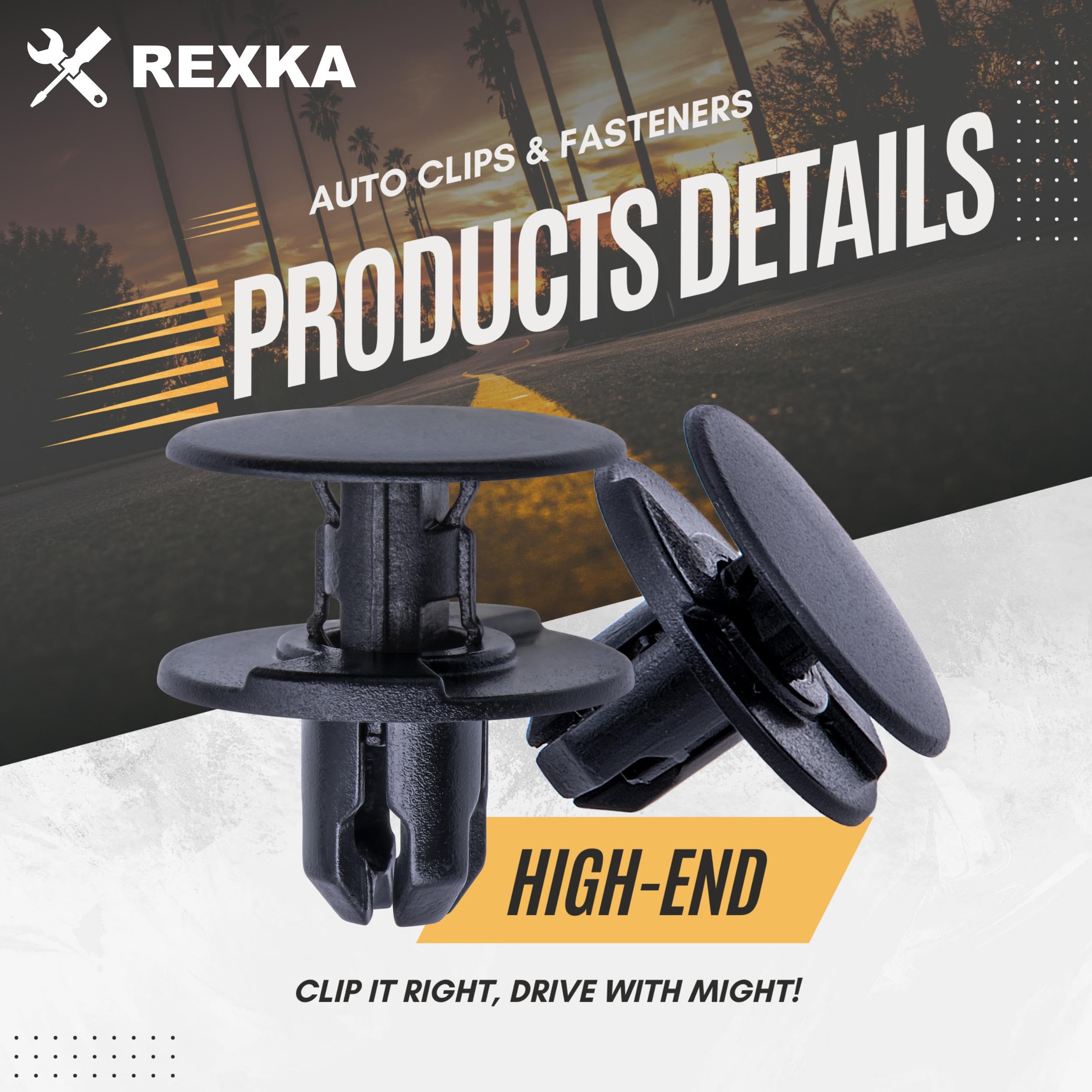Rexka 10Pcs Front Fender Liner Retainer Clip 91501-Tr0-003 For Honda Acura Accord Civic Clarity Crosstour Cr-V Fit Odyssey Ilx M