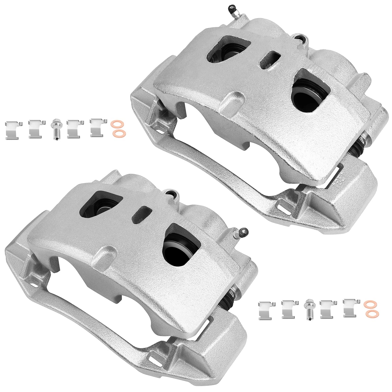 cciyu Front Left + Right Brake Calipers With Bracket 18B5303 18B5302 For Chevrolet 2011-2017 For GMC 2011-2017 (2PCS)
