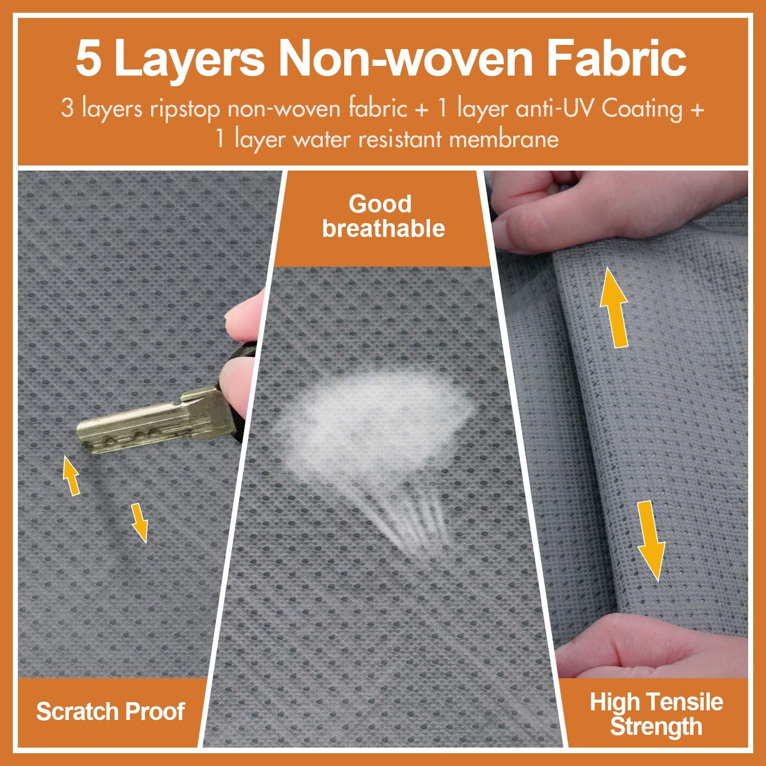 Leader Accessories 4-Pack Tire Covers - Non-Woven Wheel Protectors For Truck, Camper, Car, Jeep, Suv, Rv - Universal Fits 32''-3
