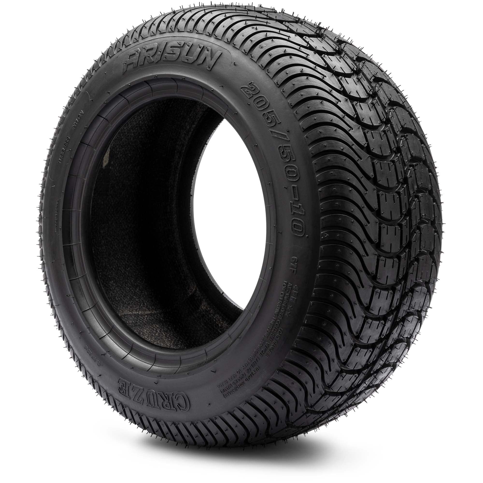Arisun Cruze 205/50-10 DOT Golf Cart Tire Street Low Profile (4-Ply) - Set of Two