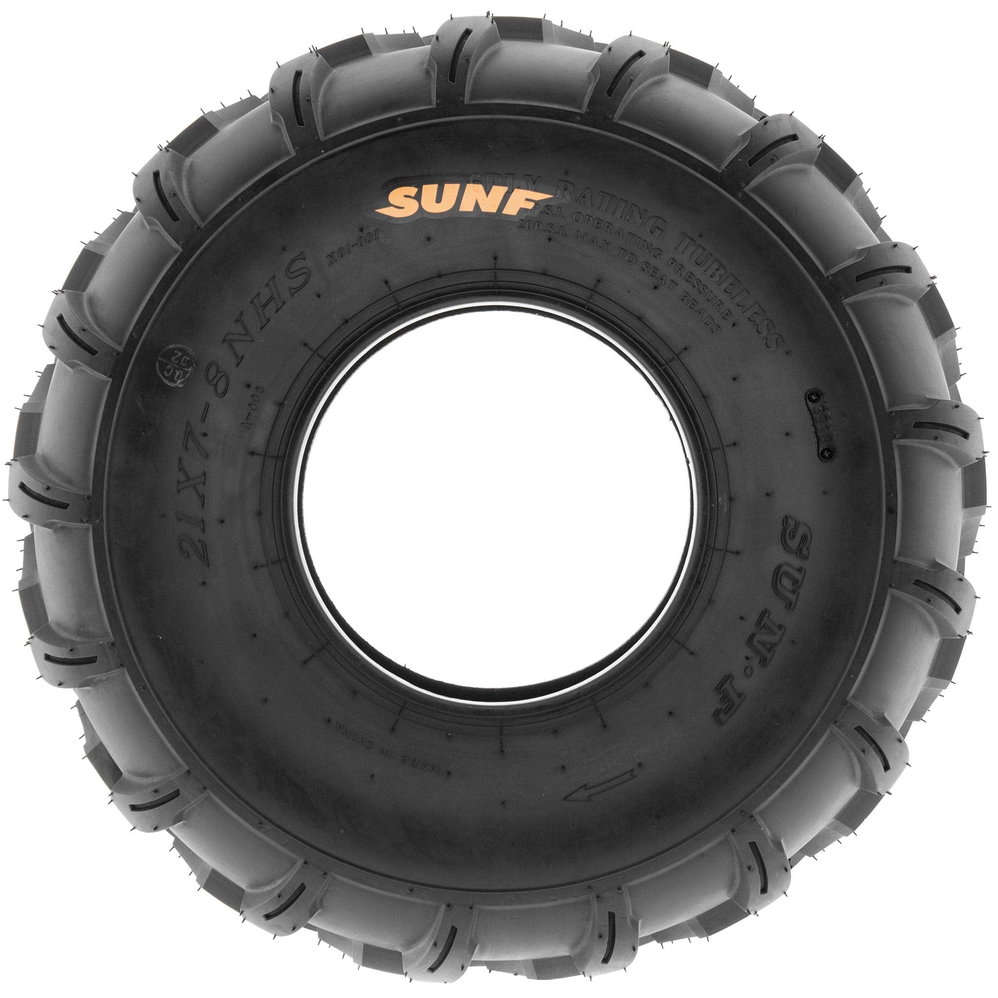 SunF A003 ATV/UTV/Lawn-Mowers Off-Road Tire 21x7-8, 6 PR, Directional Tread (Pair of 2)