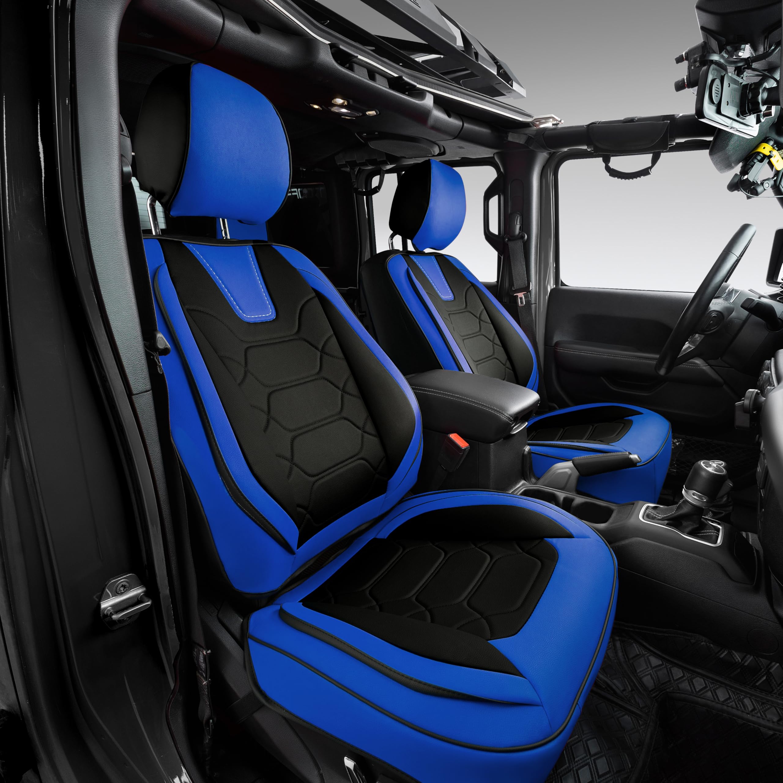 OASIS AUTO Custom Fit Seat Covers for 2018-2025 Wrangler JK 4-Door, Waterproof Faux Leather Seat Protector Cushion Unlimited X R