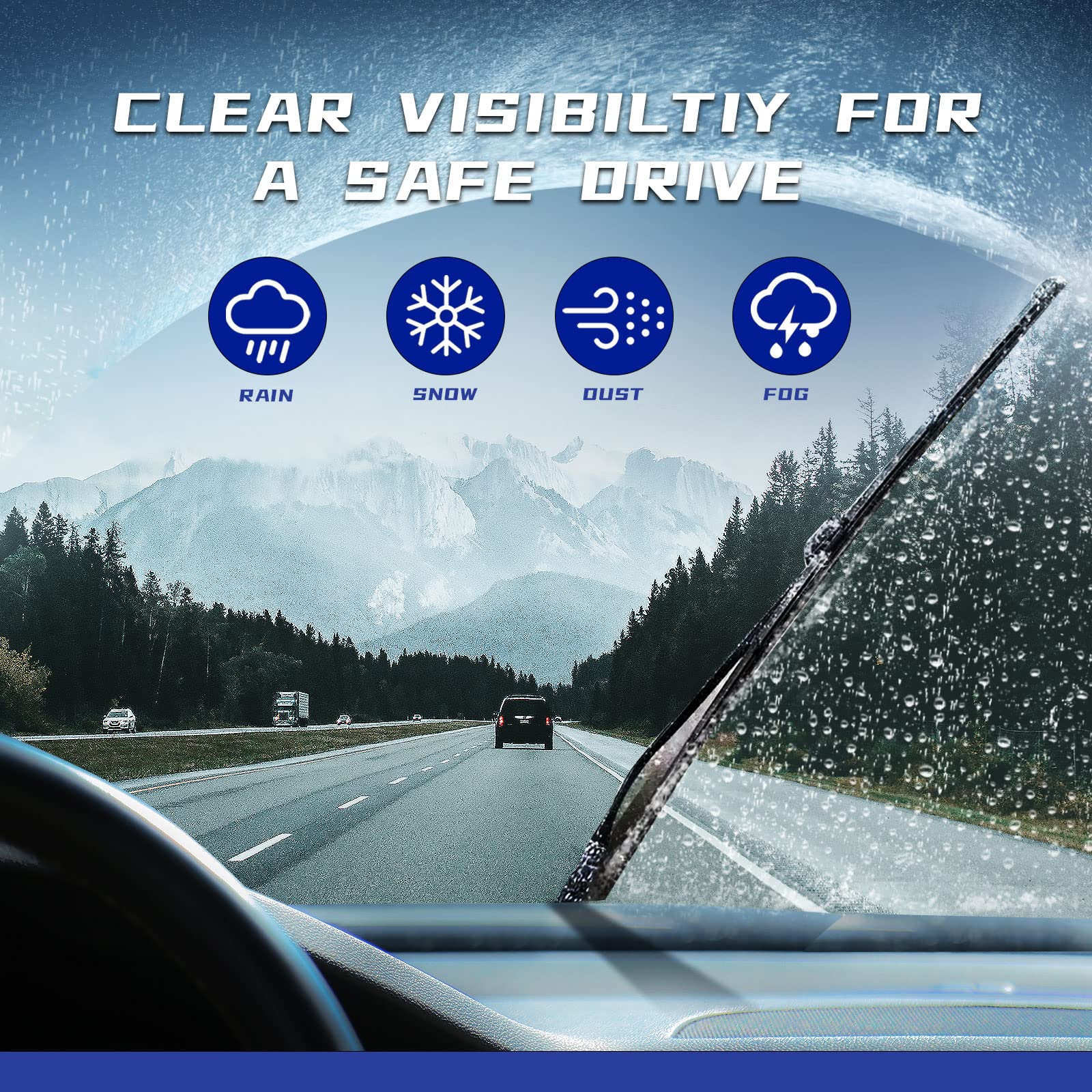 Emithsun Oem Quality Premium All-Season Windshield Wiper Blades Replacement For Toyota Prius 2016-2021,Easy Diy Install 28'+16'(Set Of 2)