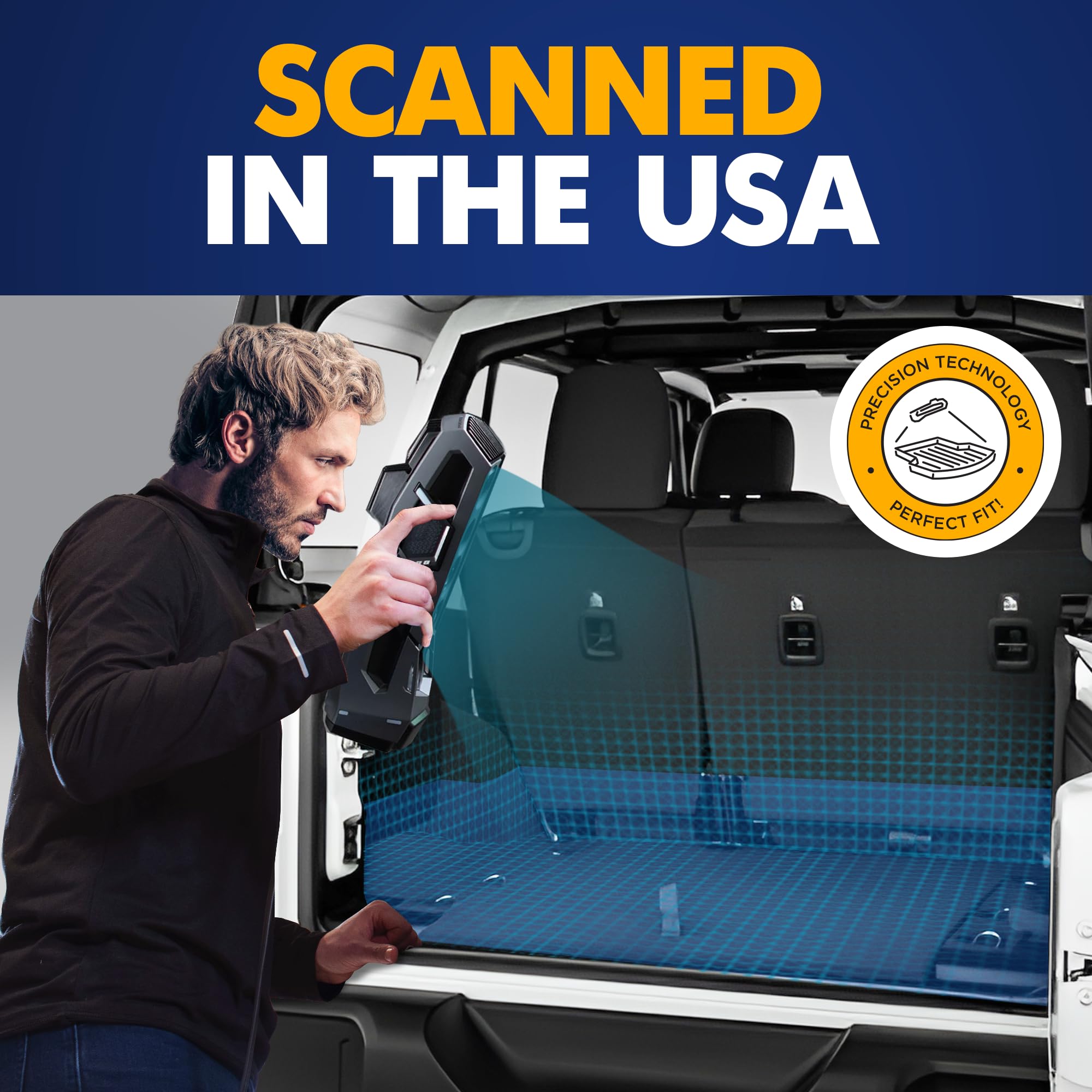 Premium Cargo Liner For Jeep Wrangler (Jl) 4 Doors 2019-2024 Unlimited Sport Sahara Rubicon - Custom Fit Car Trunk Mat - All-Sea