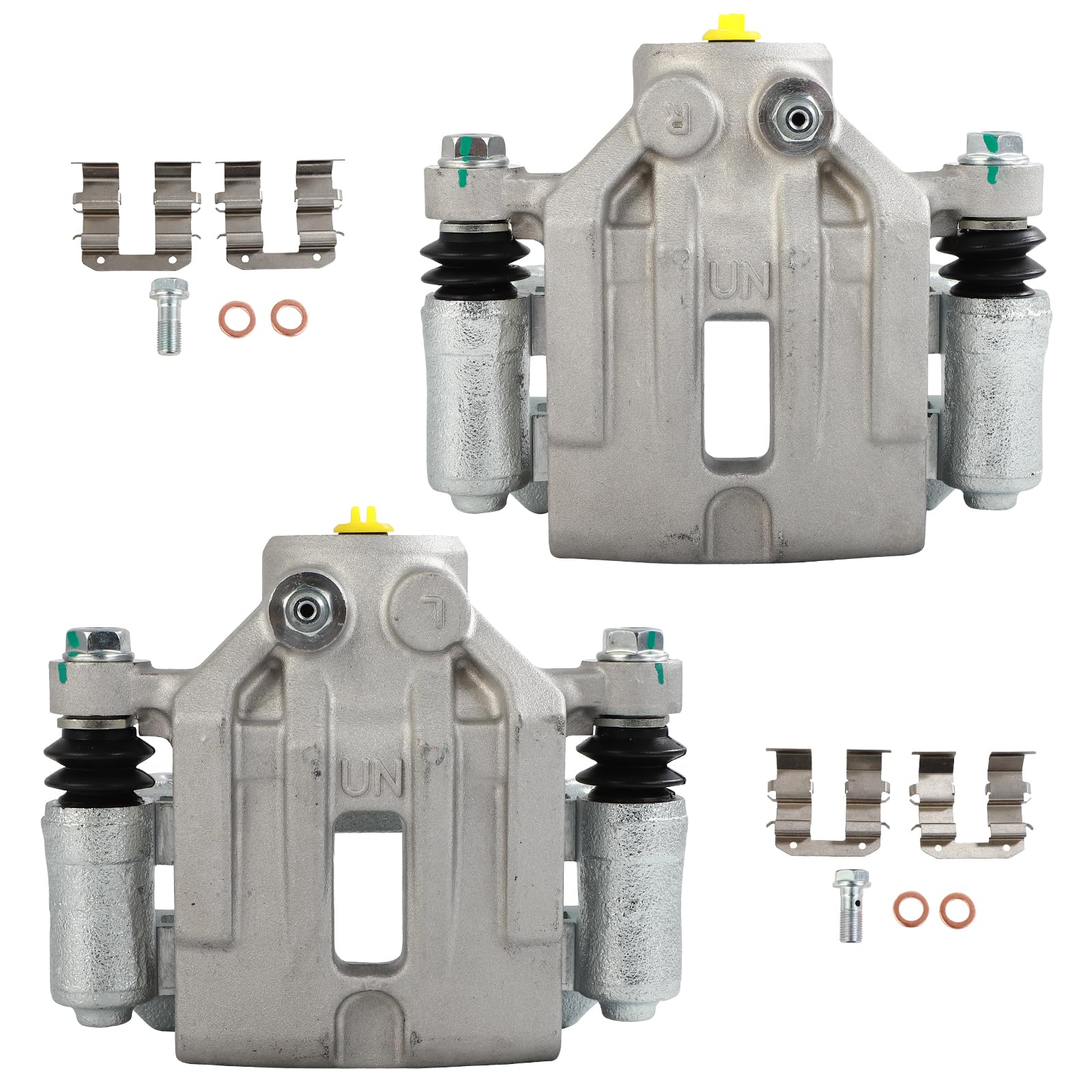 cciyu 19-B3427 19-B3426 Rear Left & Right Brake Calipers with Bracket Fit For2007-2008 For Kia For Rondo