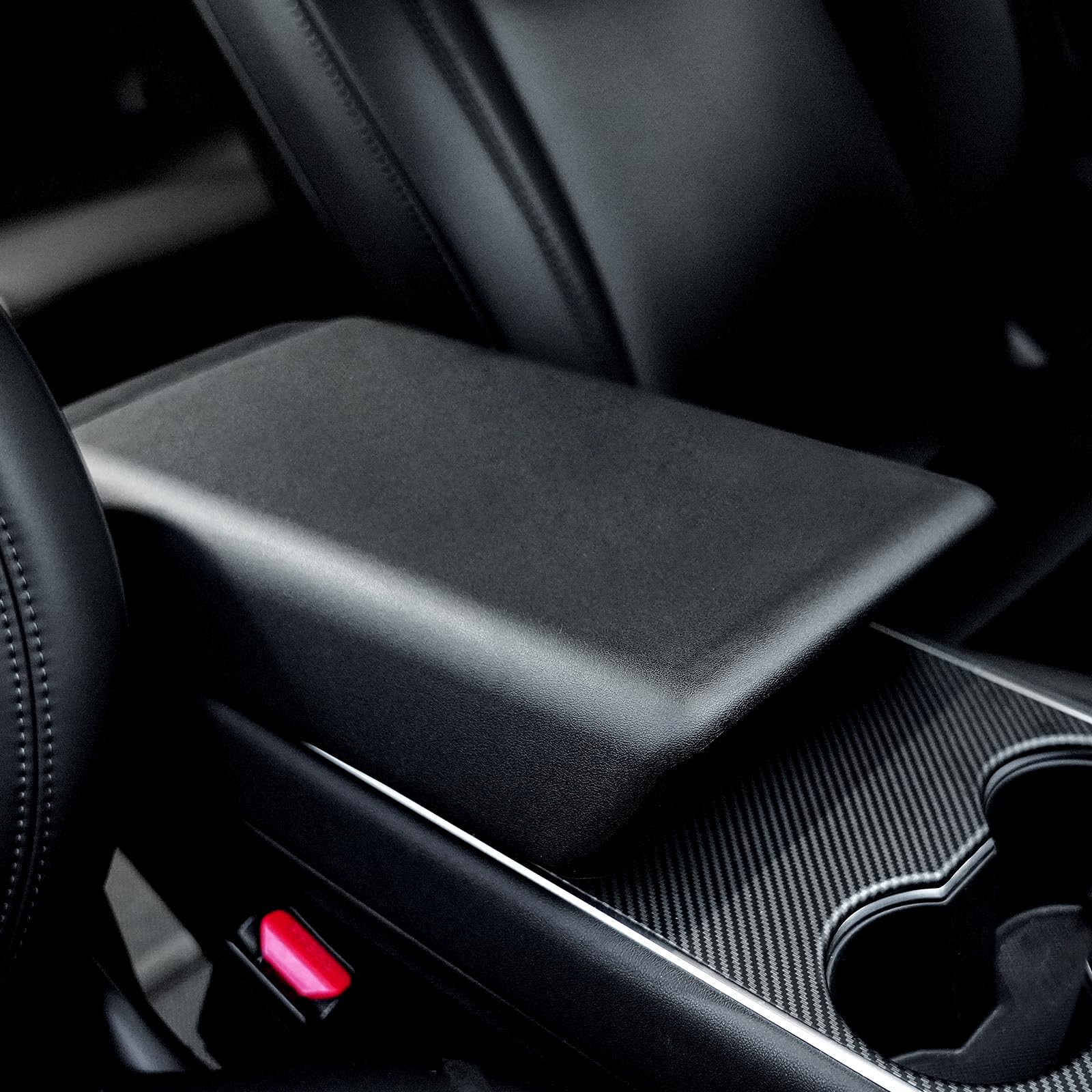 Tesla Model 3/Y Armrest Accessories - Wonarby Center Console Cover for Tesla - Car Armrest Box Cover Decoration Interior for Mod