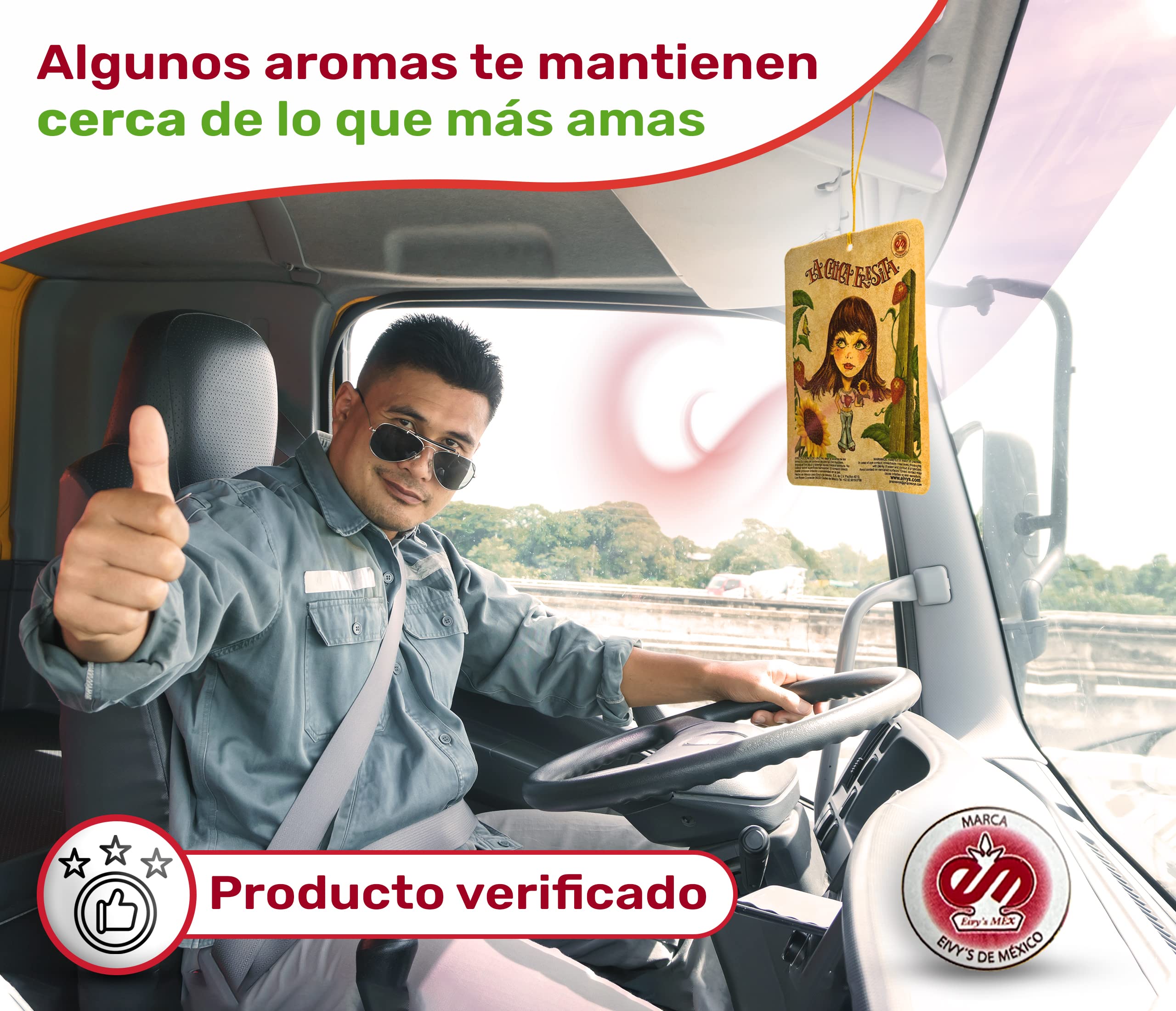 DIINGO 3pcs Car Air Freshener - Long-lasting Strawberry Scent - 1 oz, Red - Perfect for Trucks & Vans