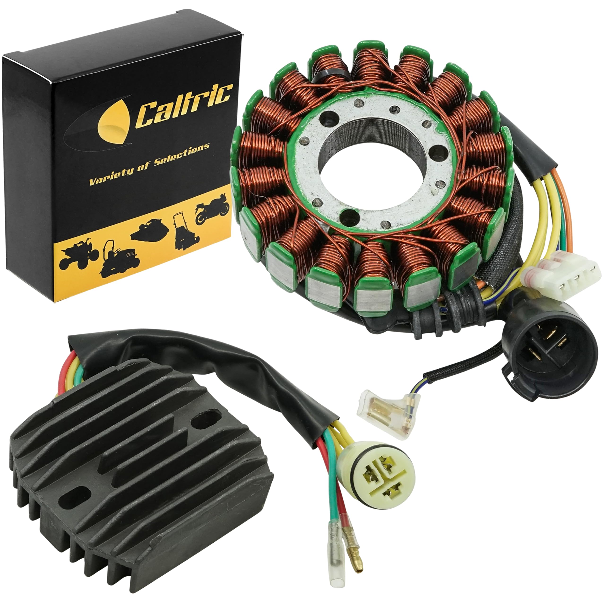 Caltric Stator and Regulator Rectifier Compatible With Honda Trx300Ex Sportrax 300Ex 1993-2006