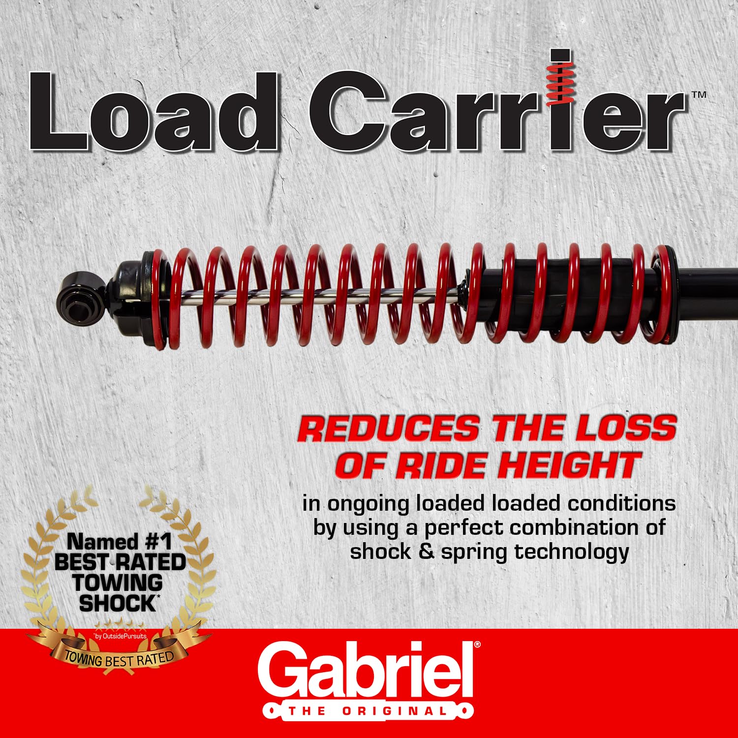 Gabriel Load Carrier 34036 Front Shocks Pair for Chevrolet & GMC C10 C15 C20 C30 K5 Blazer, Black & Red