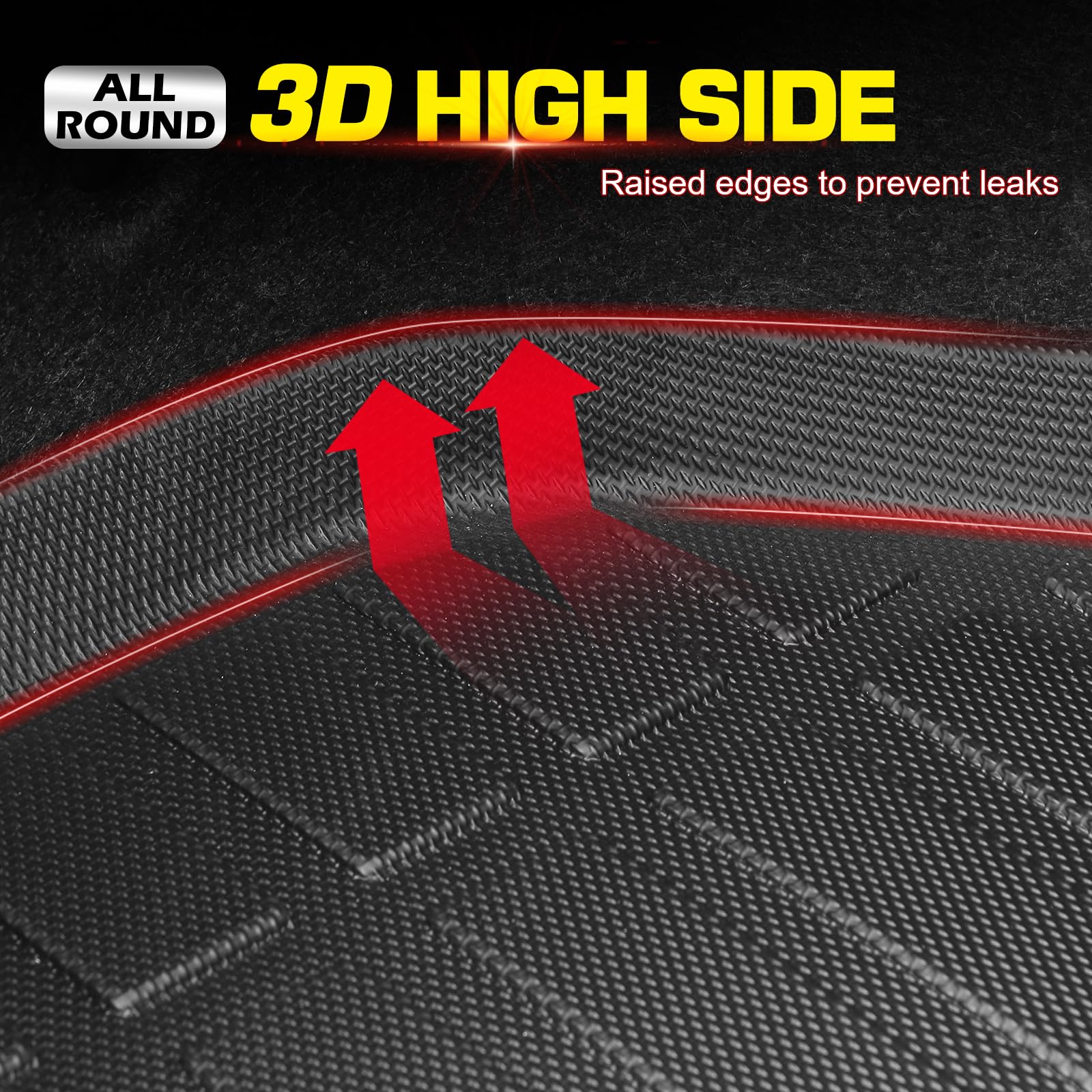 Ikon Motorsports Tpe Cargo Trunk Liner, Compatible With 2022-2024 Hyundai Tucson, Custom Fit All Weather Protection Heavy Duty R