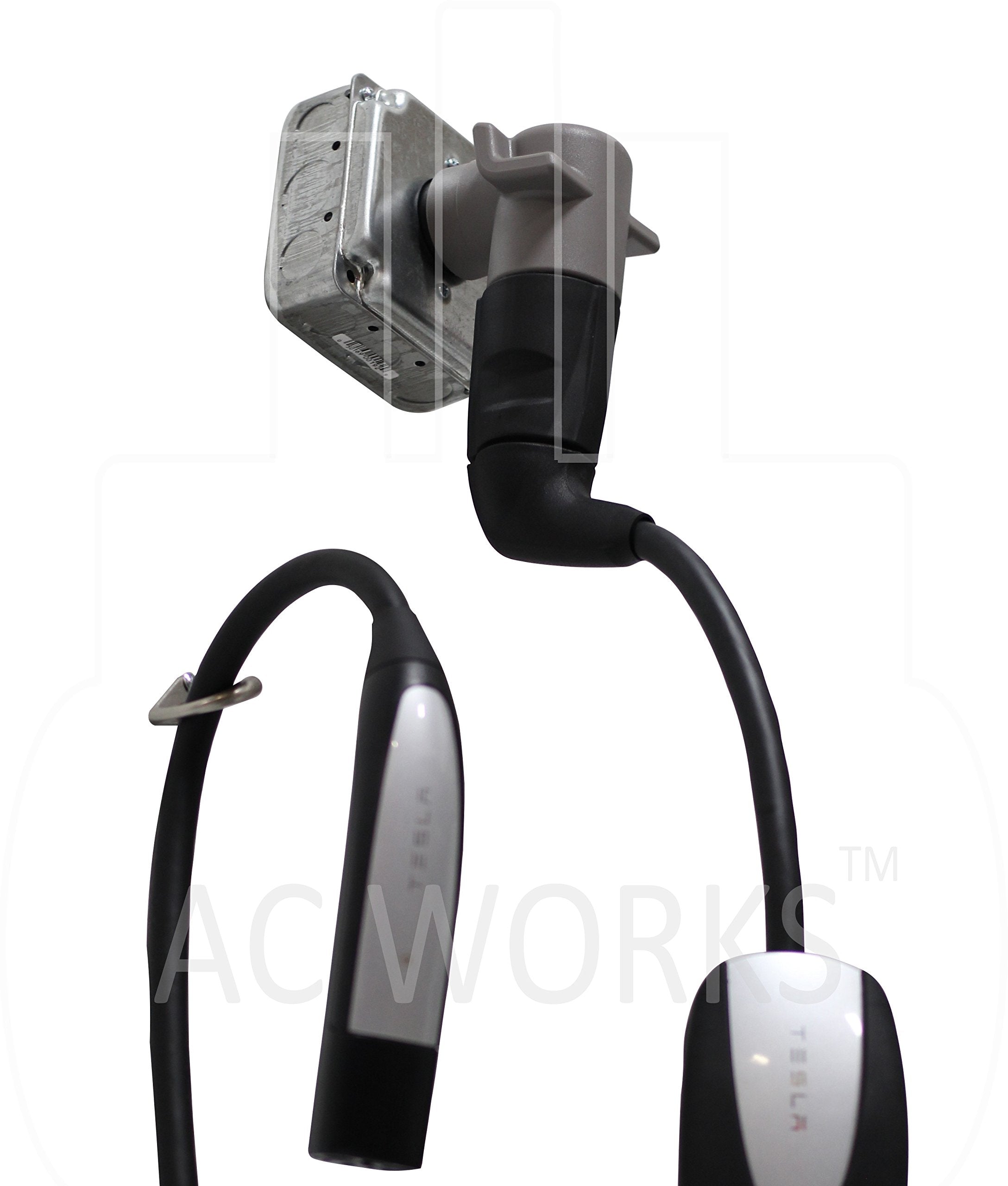 Ac Works Ev Charging Adapter For Tesla Use (14-30 30A 4-Prong Dryer To 50A Rv/Tesla)