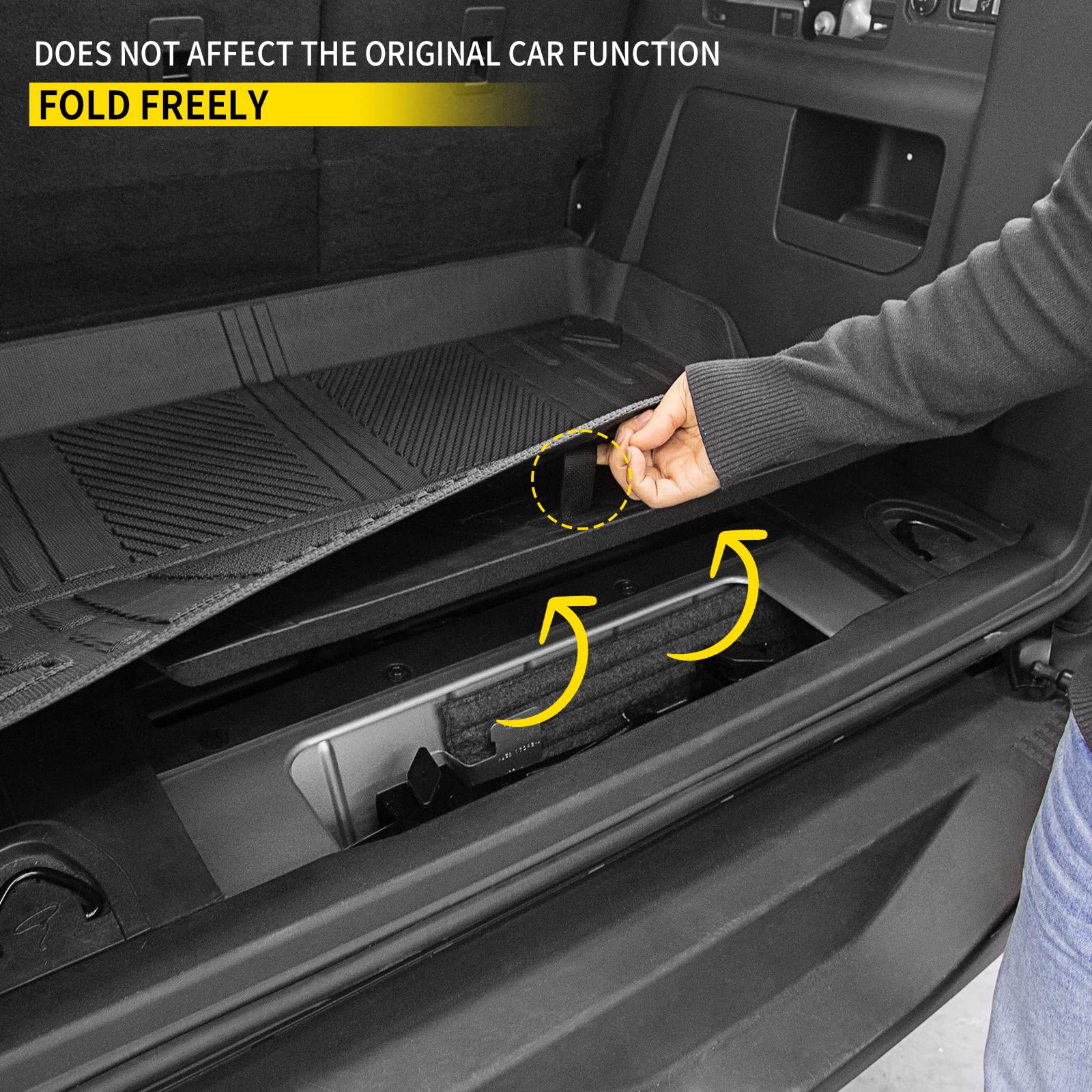 Maxzina Cargo Mat for 2021-2025 Ford Bronco - All-Weather TPE Trunk Liner, 23.6 x 18.1 x 7.5 inches,