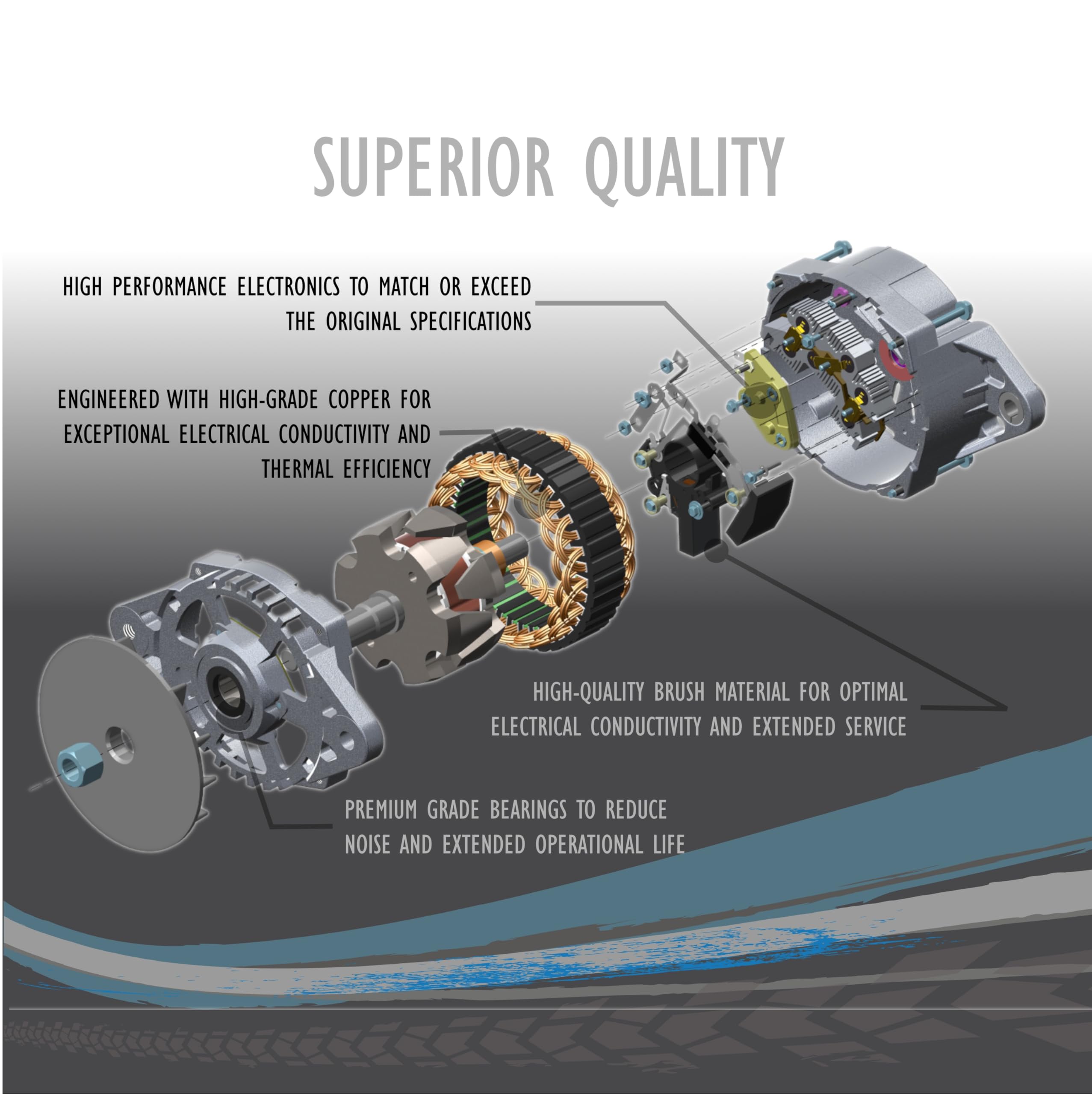 Oeg Parts New Alternator Compatible With Ford Ranger, Escort, Aerostar, 3.0L 3.0 4.0L 4.0 4.2L 4.2 V6 2.0L 2.0 2.5L 2.5 F57U-Aa,