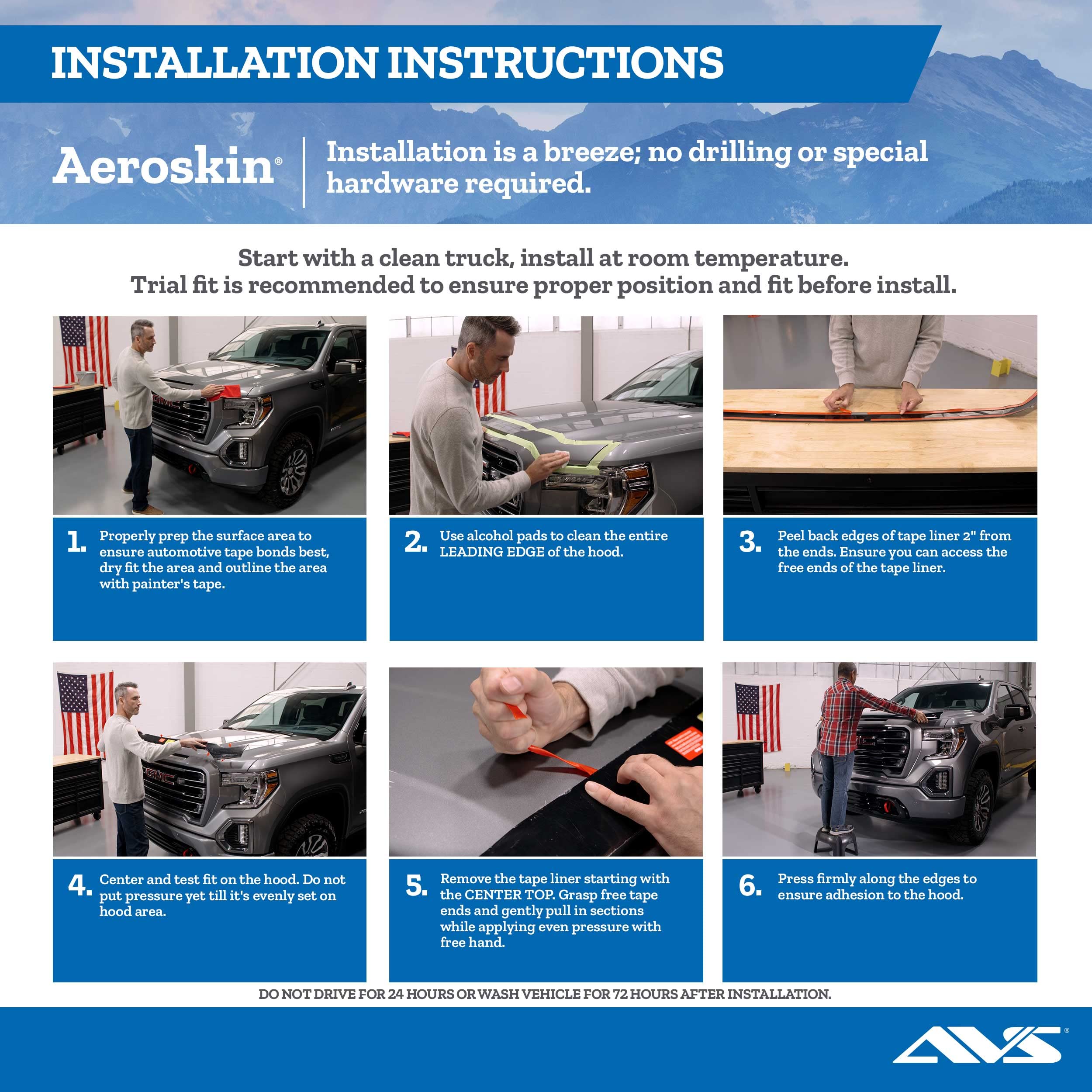 Auto Ventshade [Avs] Aeroskin Hood Protector | Fits 2015 - 2022 Chevrolet Colorado, 2017 - 2022 Colorado Zr2 | Low Profile Deflector / Bug Shield - 1 Pc., Chrome | 622113