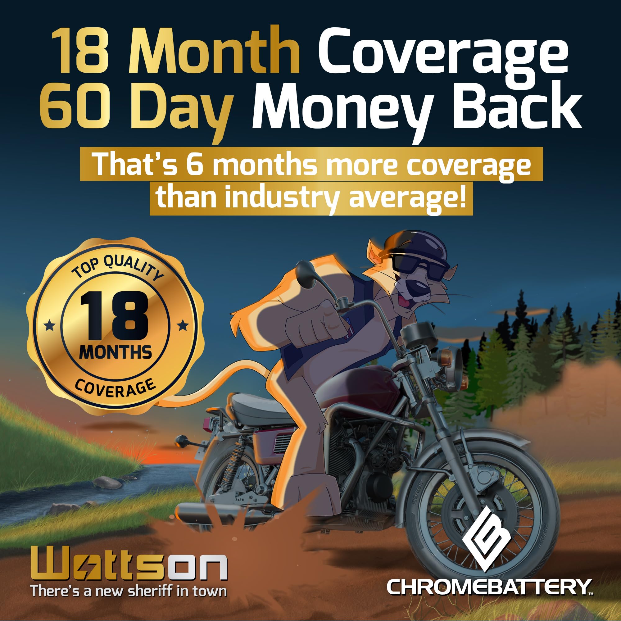 Chrome S Pro 14-Bs Maintenance-Free, 200Cca, 12V 15Ah Battery Replacement For Atv, Motorcycle, Jet Skis, Scooter, Utv, And More
