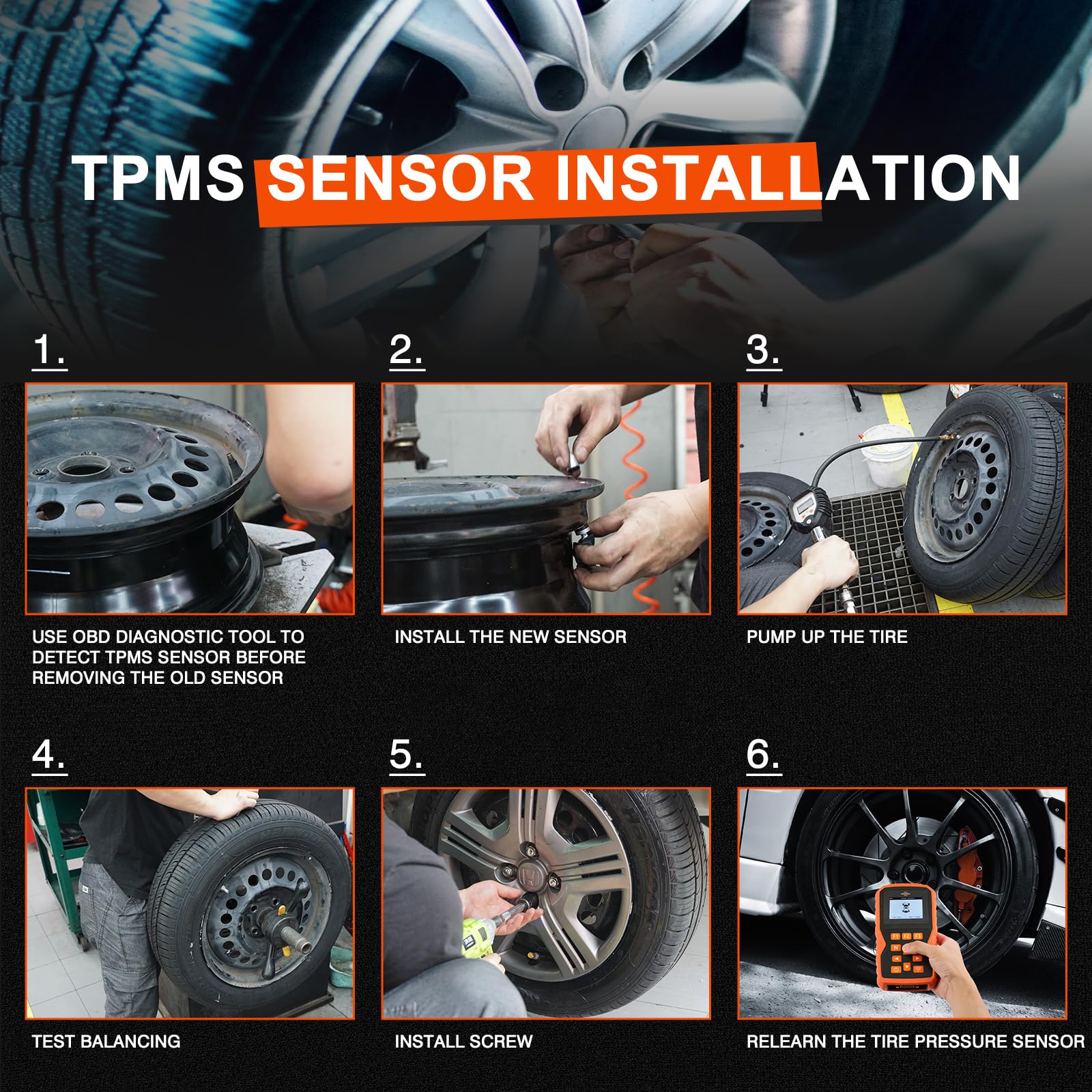ISINFLASH 433MHz TPMS Tire Pressure Monitoring System Sensor Compatible with Chrysler Jeep Wrangler JK Dodge Ram Charger Replace