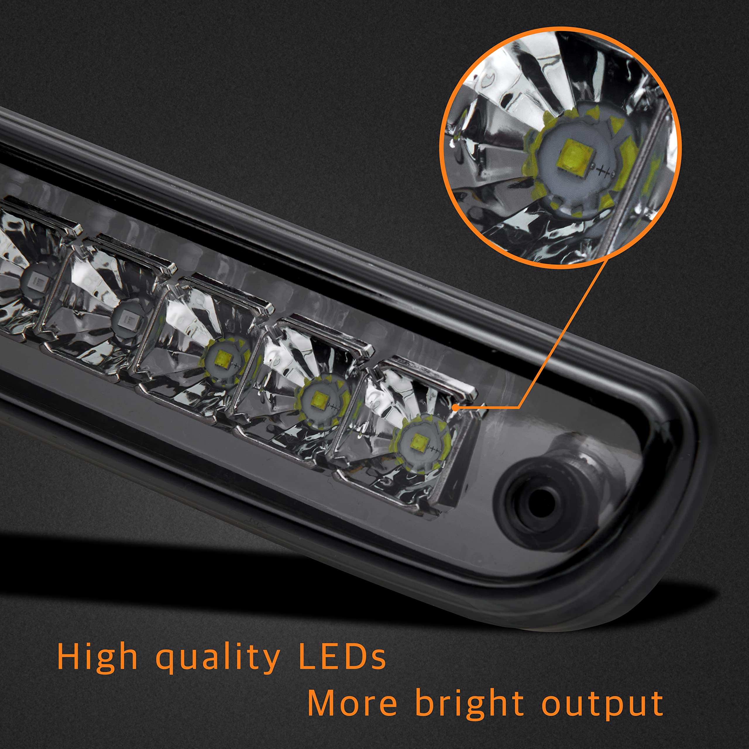 Cxdar Third 3rd Brake Light LED for 1999-2016 Ford F250 F350 F450 F550 Super Duty, High Mount Rear Brake Lights Assembly for 99-
