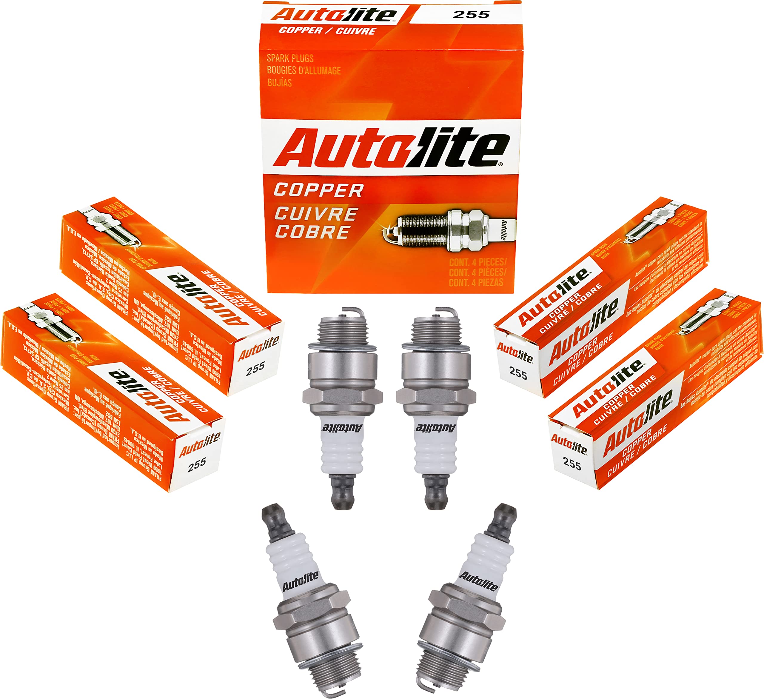 Autolite 255 Copper Non-Resistor Automotive Replacement Spark Plug (1 Pack)