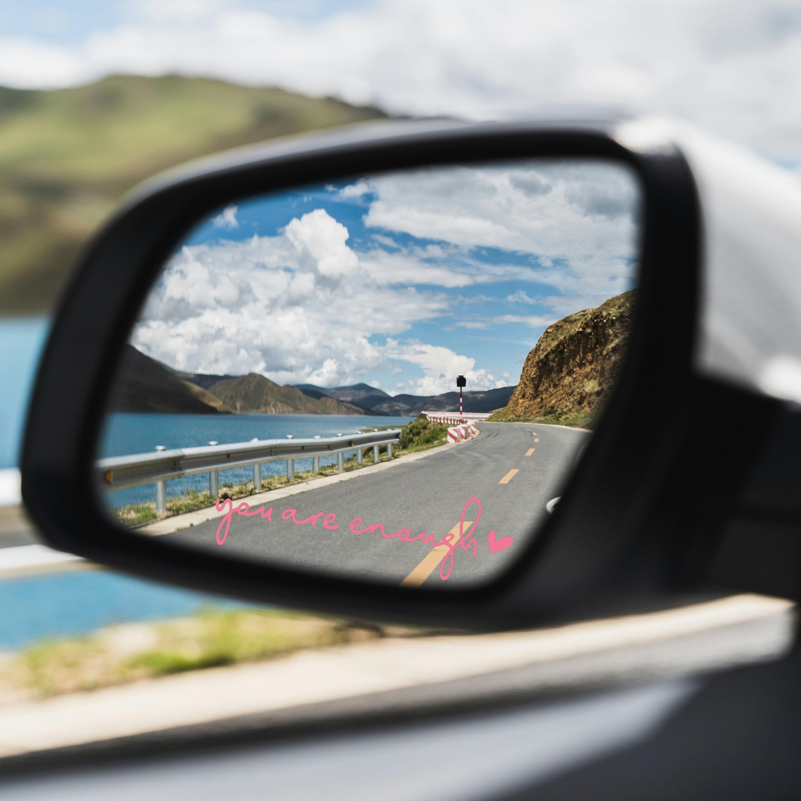 Miarita 3X Hello Beautiful Rearview Mirror Decal, Car Stickers For Women,Rear View Mirror Sticker, Mirror Stickers, Car Decal, P