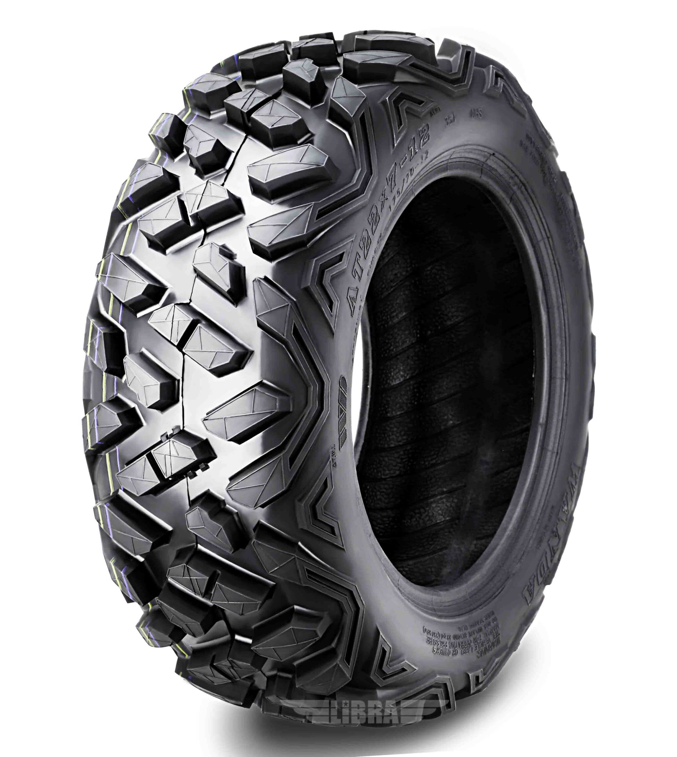 WANDA ATV Tires Set of 2 - Bighorn Style, 22x7-12, 6PR, Model P3501