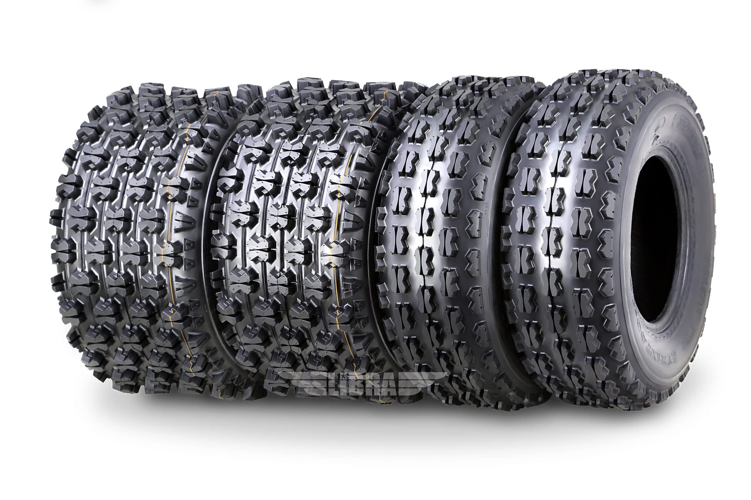 Set 4 WANDA Sport ATV Tires 21x7-10 Front & 20x10-9 Rear GNCC (Grand National Cross Country) Race Tires 10075/10081