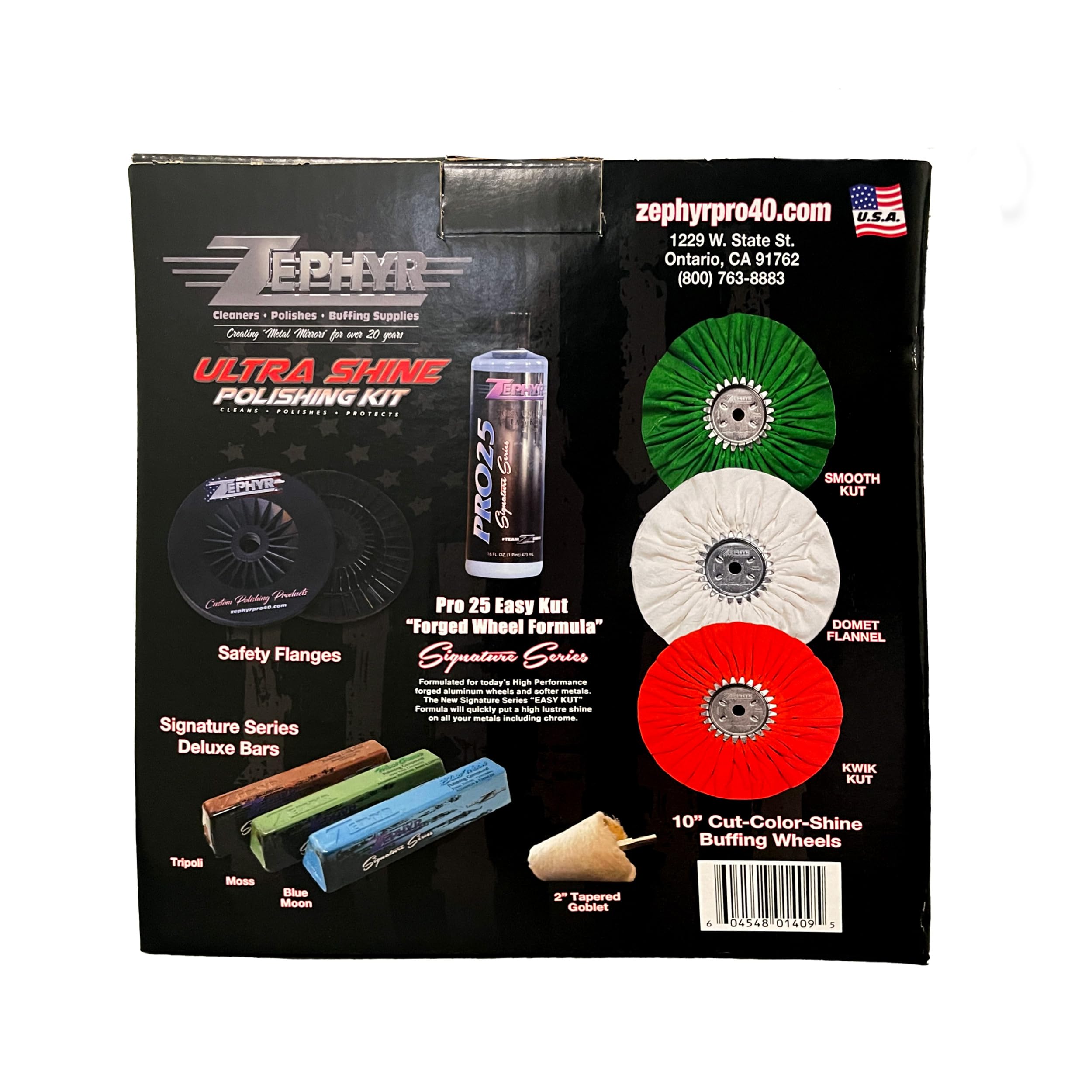 Zephyr Ultra Shine Metal Polishing Kit for Aluminum & Stainless Trucks - US KIT