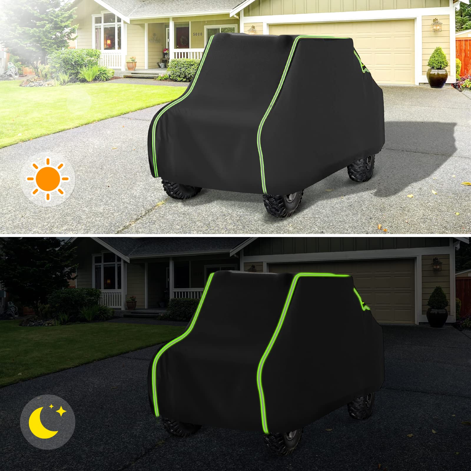 QUNSUNUS RZR Cover 4 Seater, Heavy Duty 420D Oxford Fabric, Compatible with Polaris RZR XP 4 Turbo/1000, Color: Polaris Cover-3