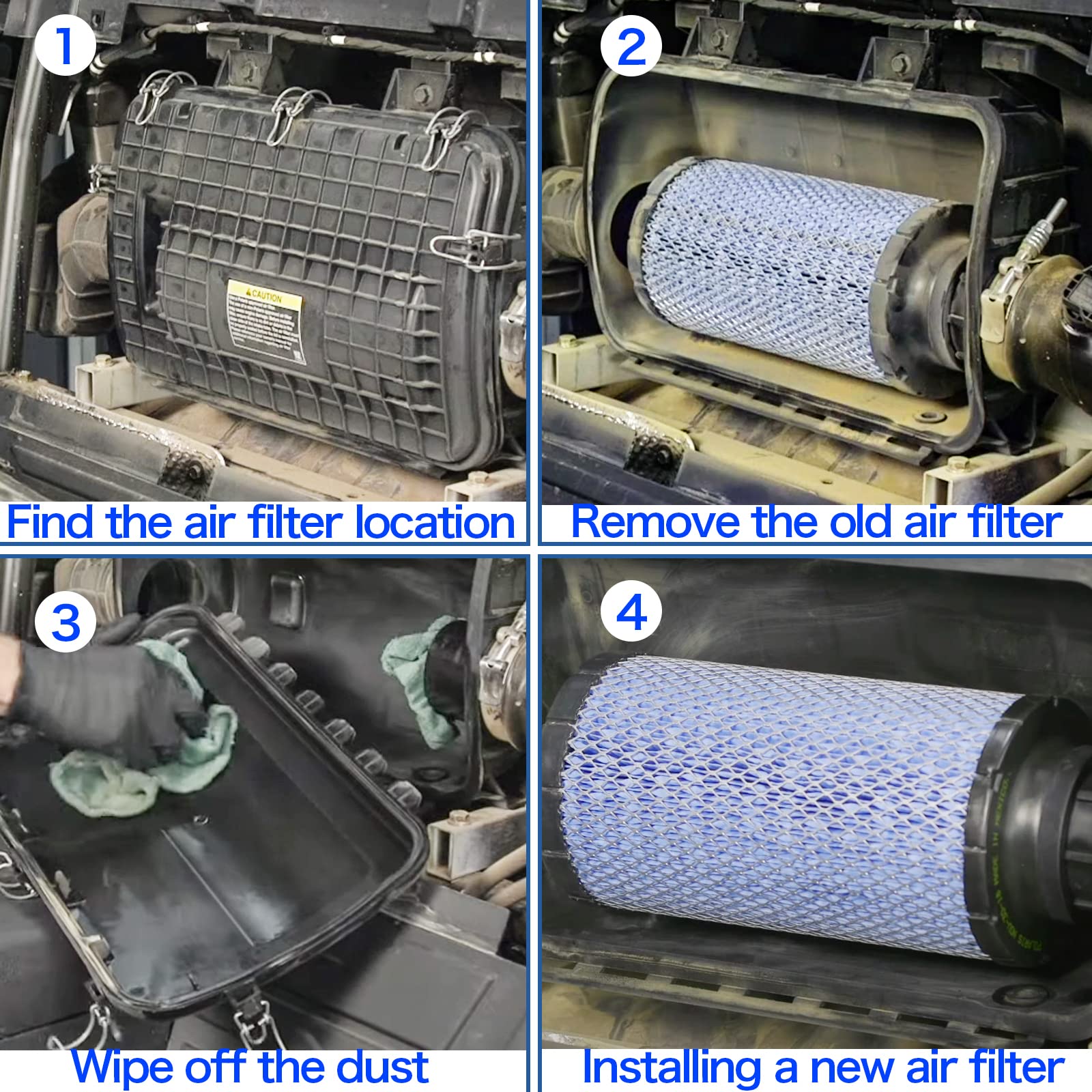 GDHSWJ Air Filter Replacement for Polaris RZR 1000 XP, Model 2882234, Paper, Includes 2PCS, Fits 2014-2021 Turbo Models