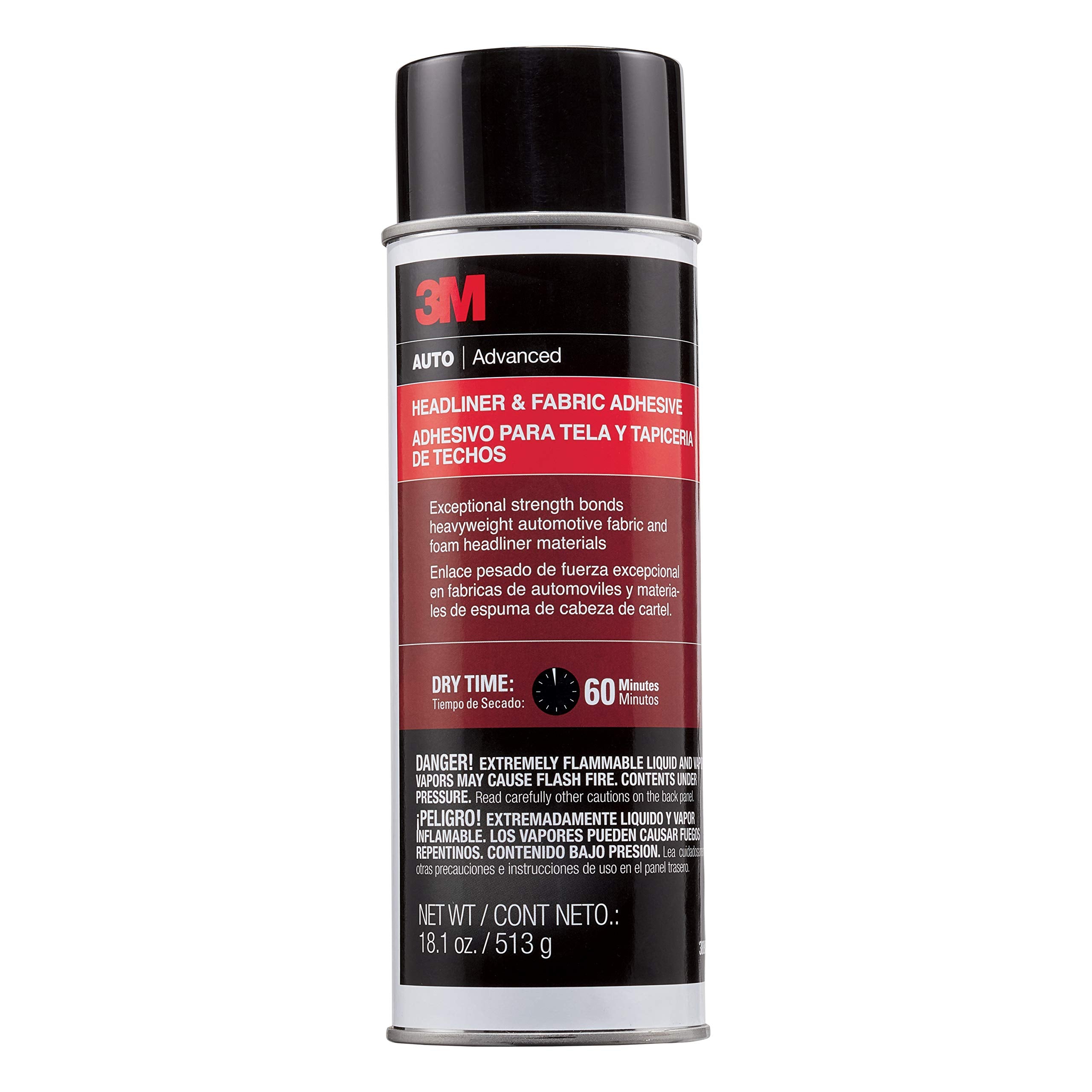 3M Headliner and Fabric Adhesive - Clear, 18.1 oz - Case of 4, Model 38808-4PK