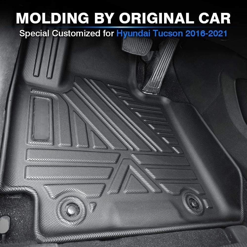 Custom Fit Rubber Car Floor Mats For 2018-2023 Honda Accord, Honda Accord Floor Mats, Full Set Includes 1St And 2Nd Rows Maximum