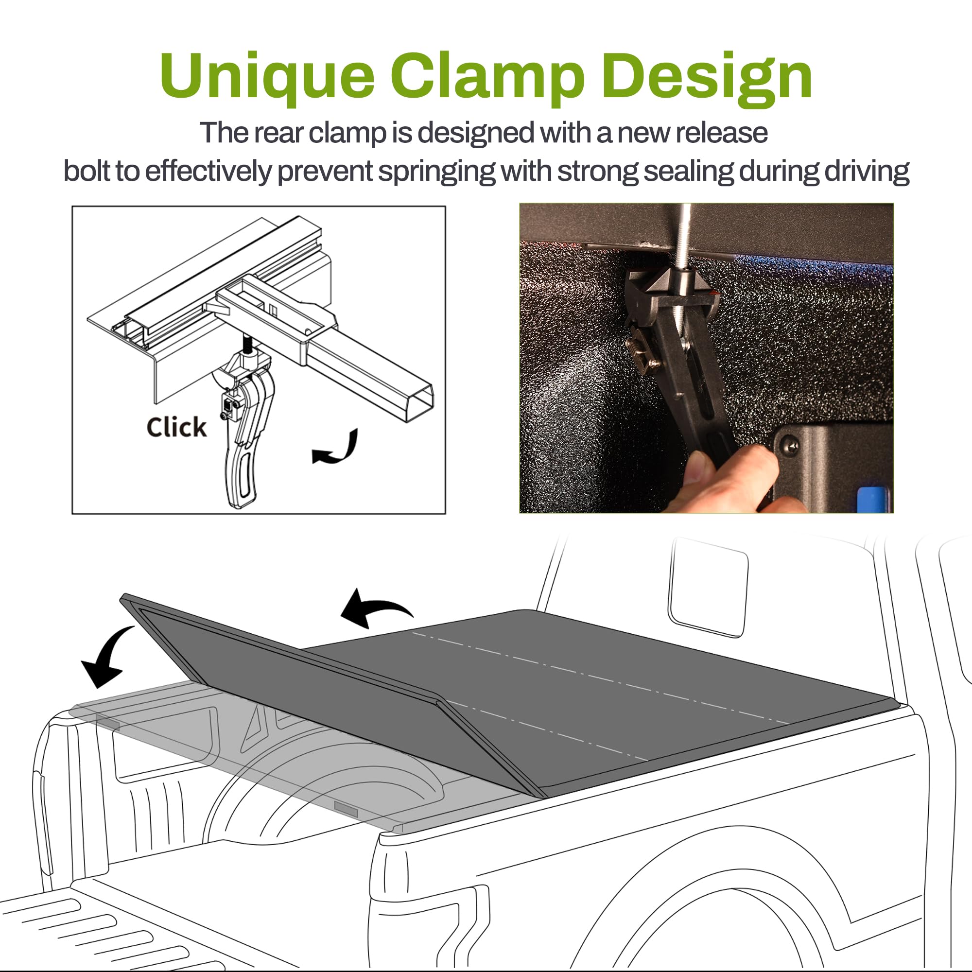 Autosaver88 Soft Quad-Fold Truck Bed Tonneau Cover Compatible With 2019-2025 Chevy Silverado/Gmc Sierra 1500 New Body Style 6.6
